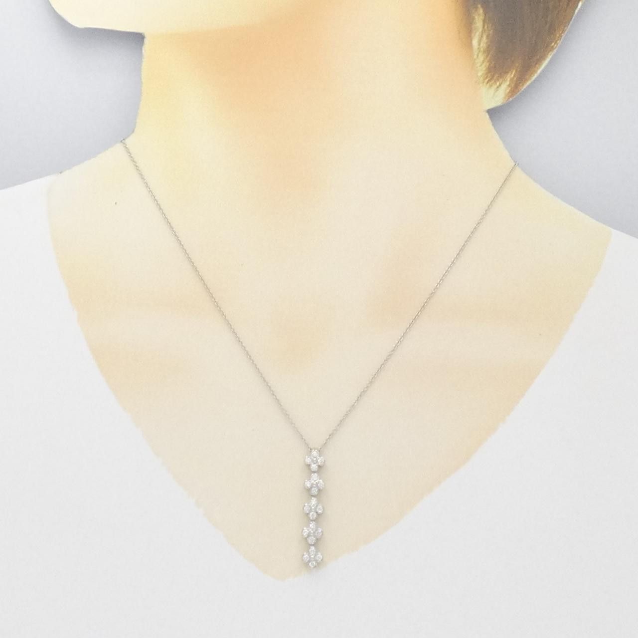 Tiffany & Co. Tiffany & Co. Tiffany Lace Drop Platinum Diamond Necklace Metal Necklace DUTY FREE for USA Size ONE SIZE - 6 Thumbnail