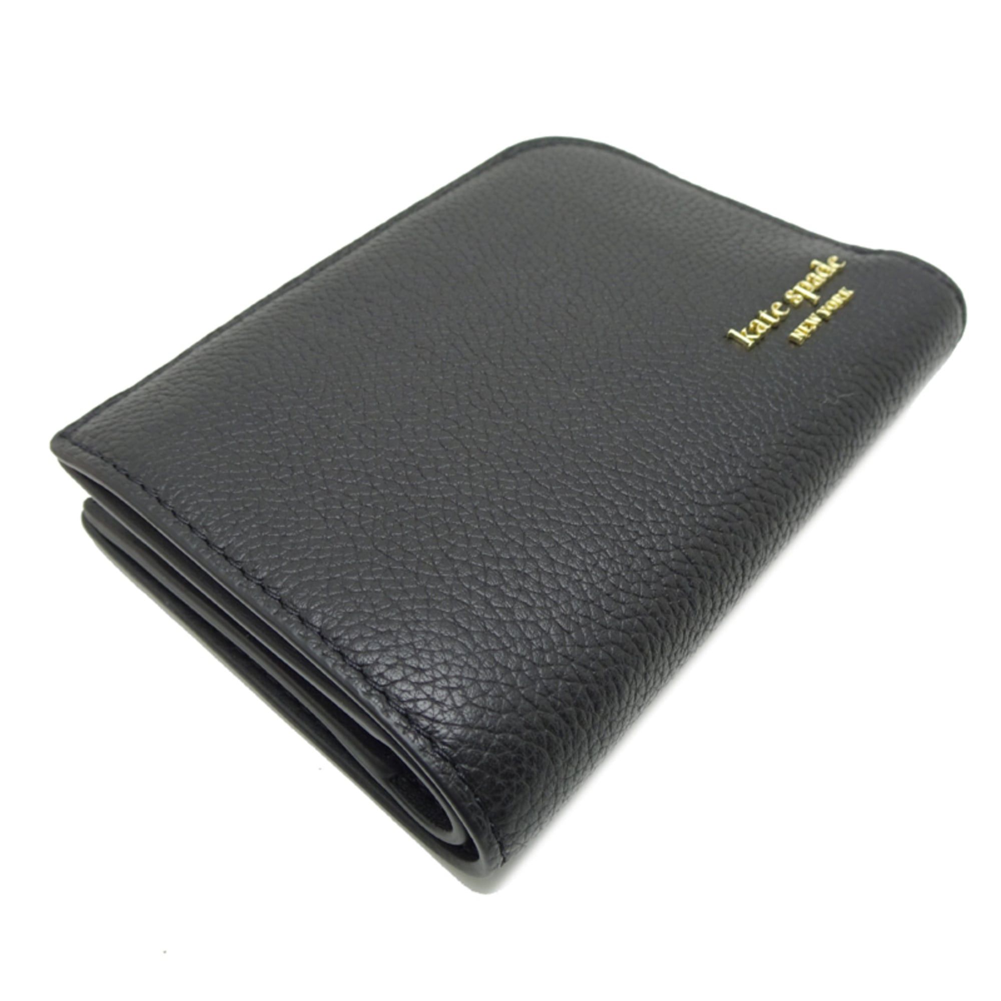 Kate Spade Kate Spade Devin Small Compact Wallet, Women's Bifold Wallet KM372, Black Leather Size ONE SIZE - 3 Thumbnail