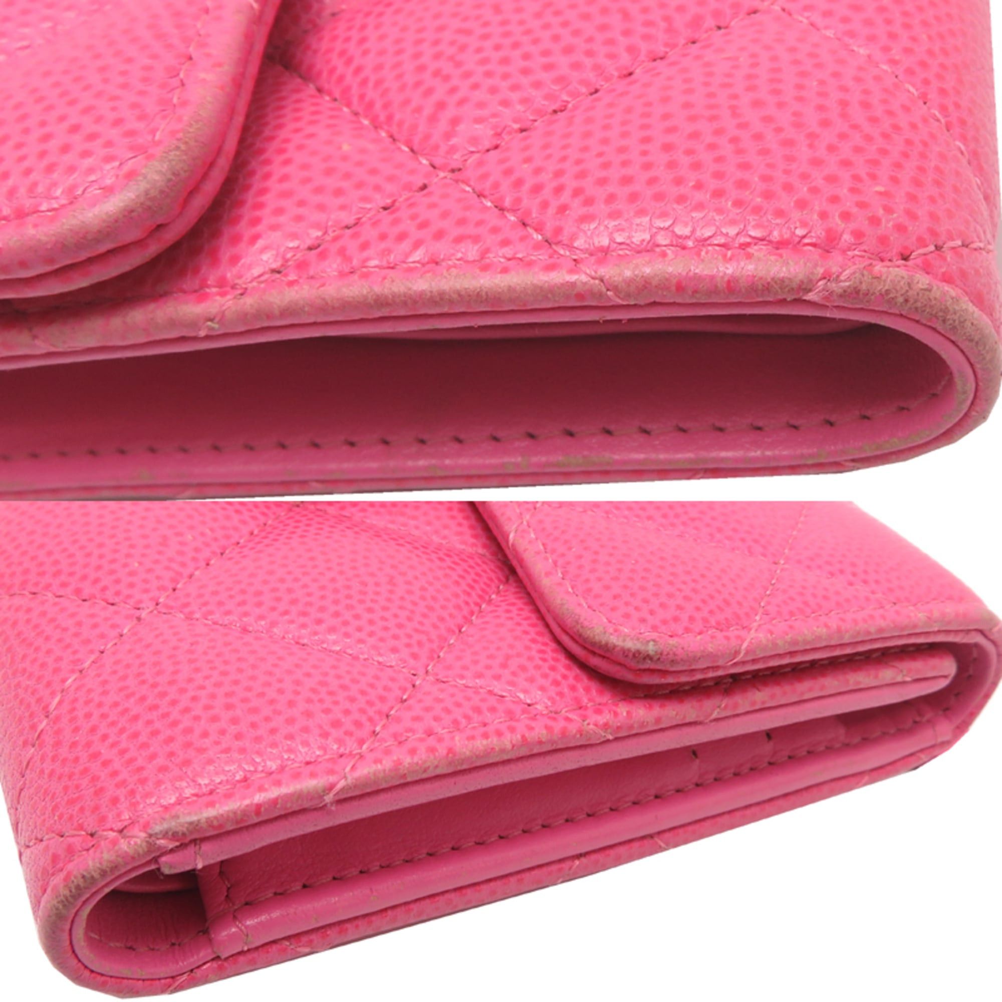 Chanel Chanel Classic Small Flap Wallet, Women's Tri-fold Wallet AP0231, Caviar Leather, Pink Size ONE SIZE - 9 Thumbnail