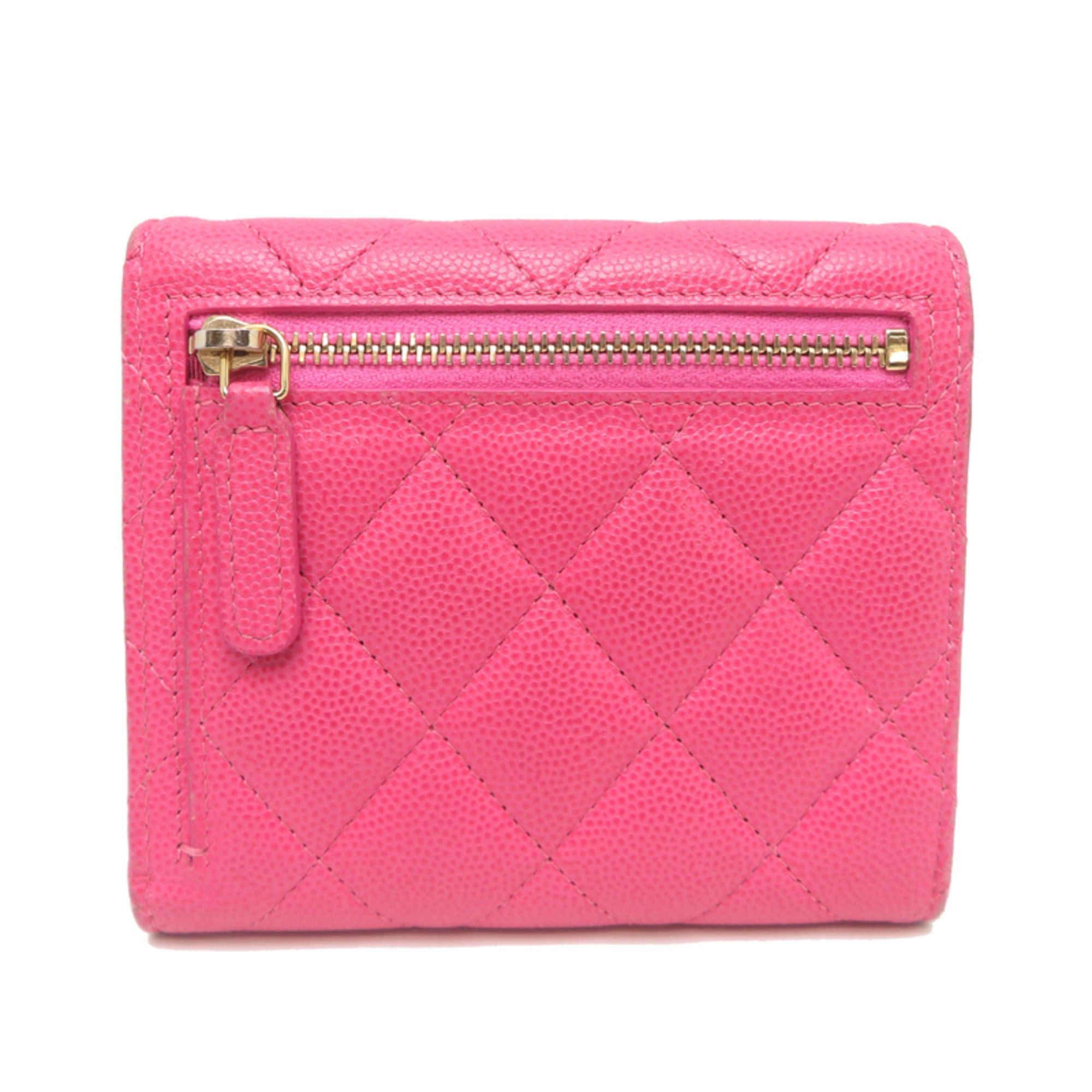 Chanel Chanel Classic Small Flap Wallet, Women's Tri-fold Wallet AP0231, Caviar Leather, Pink Size ONE SIZE - 2 Thumbnail