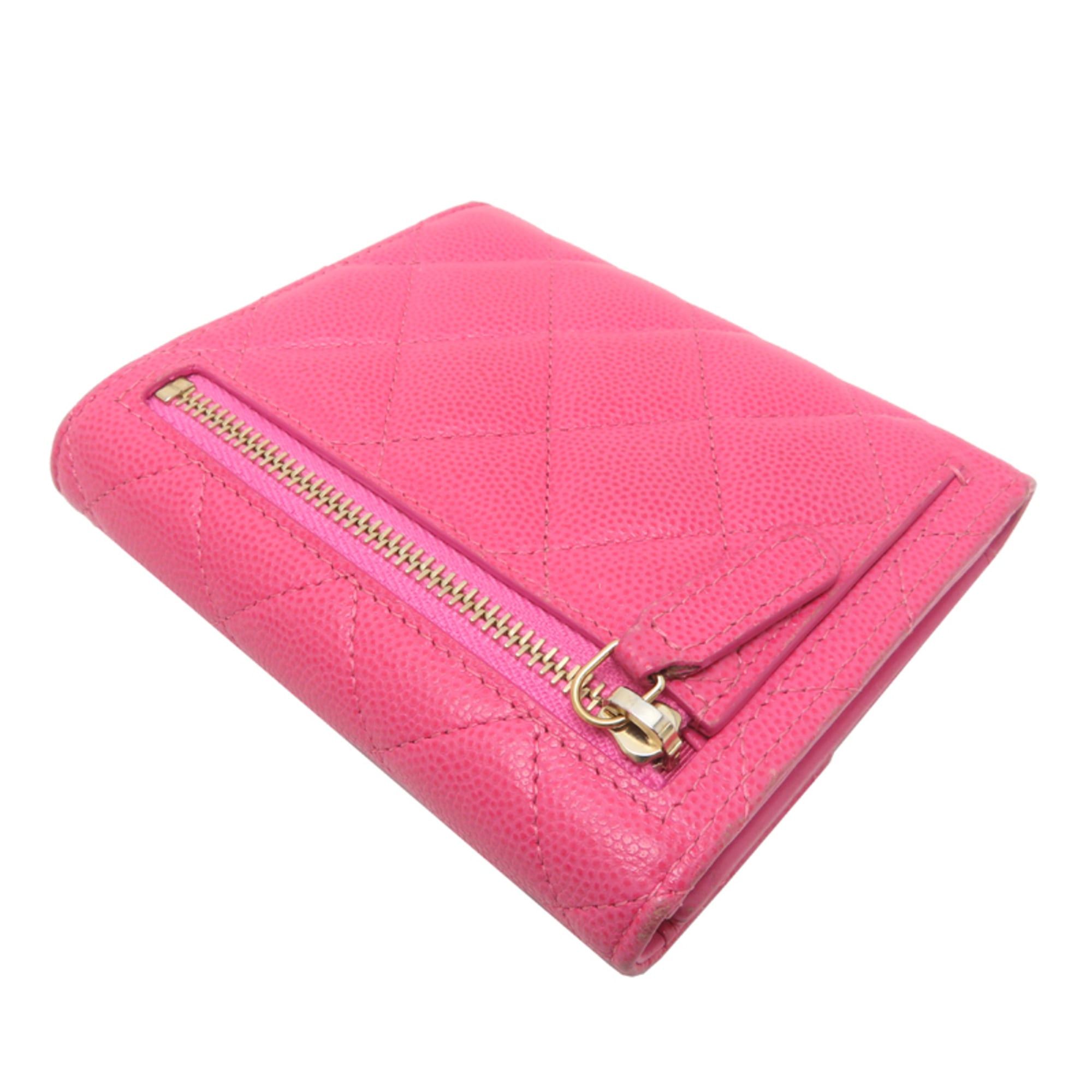 Chanel Chanel Classic Small Flap Wallet, Women's Tri-fold Wallet AP0231, Caviar Leather, Pink Size ONE SIZE - 4 Thumbnail