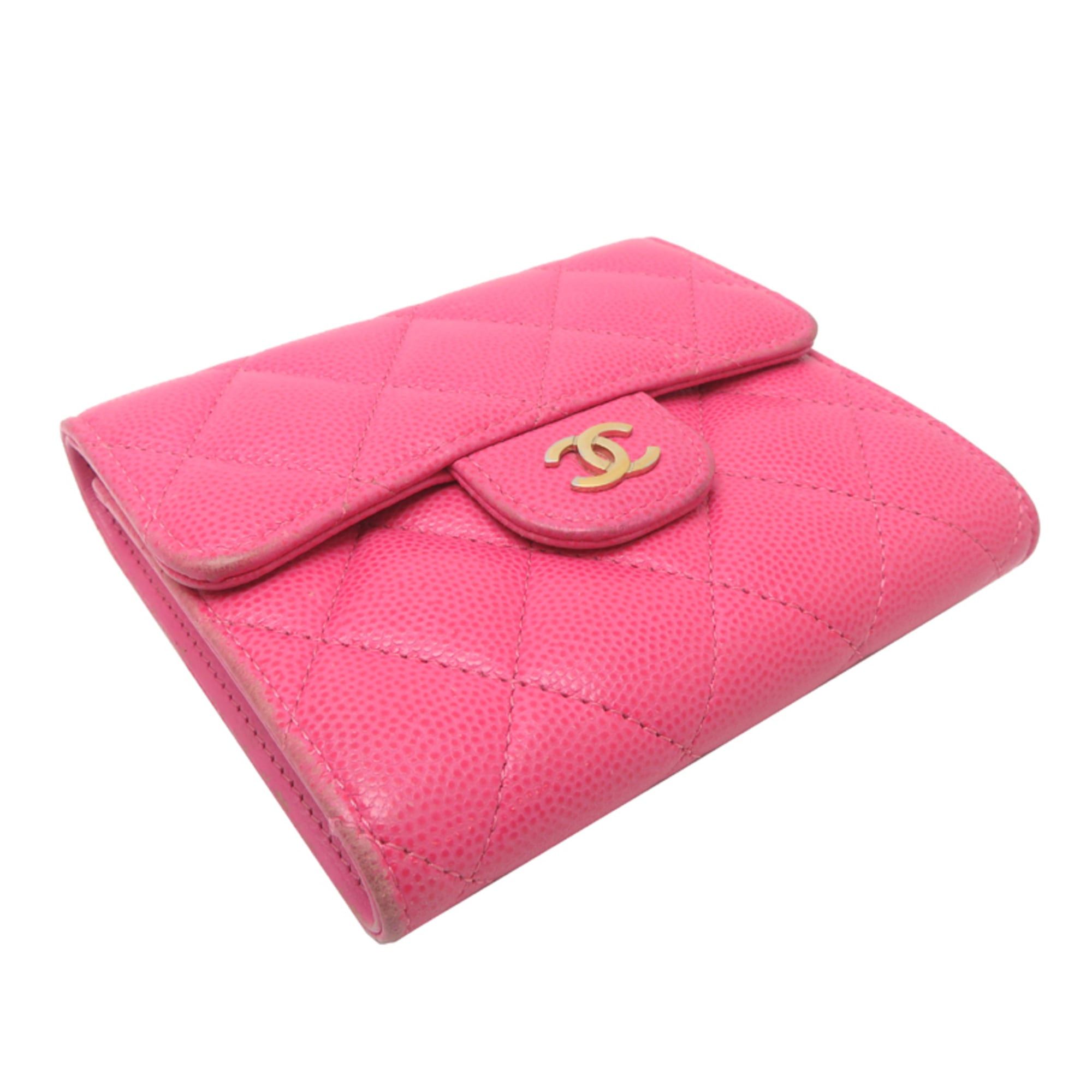 Chanel Chanel Classic Small Flap Wallet, Women's Tri-fold Wallet AP0231, Caviar Leather, Pink Size ONE SIZE - 3 Thumbnail