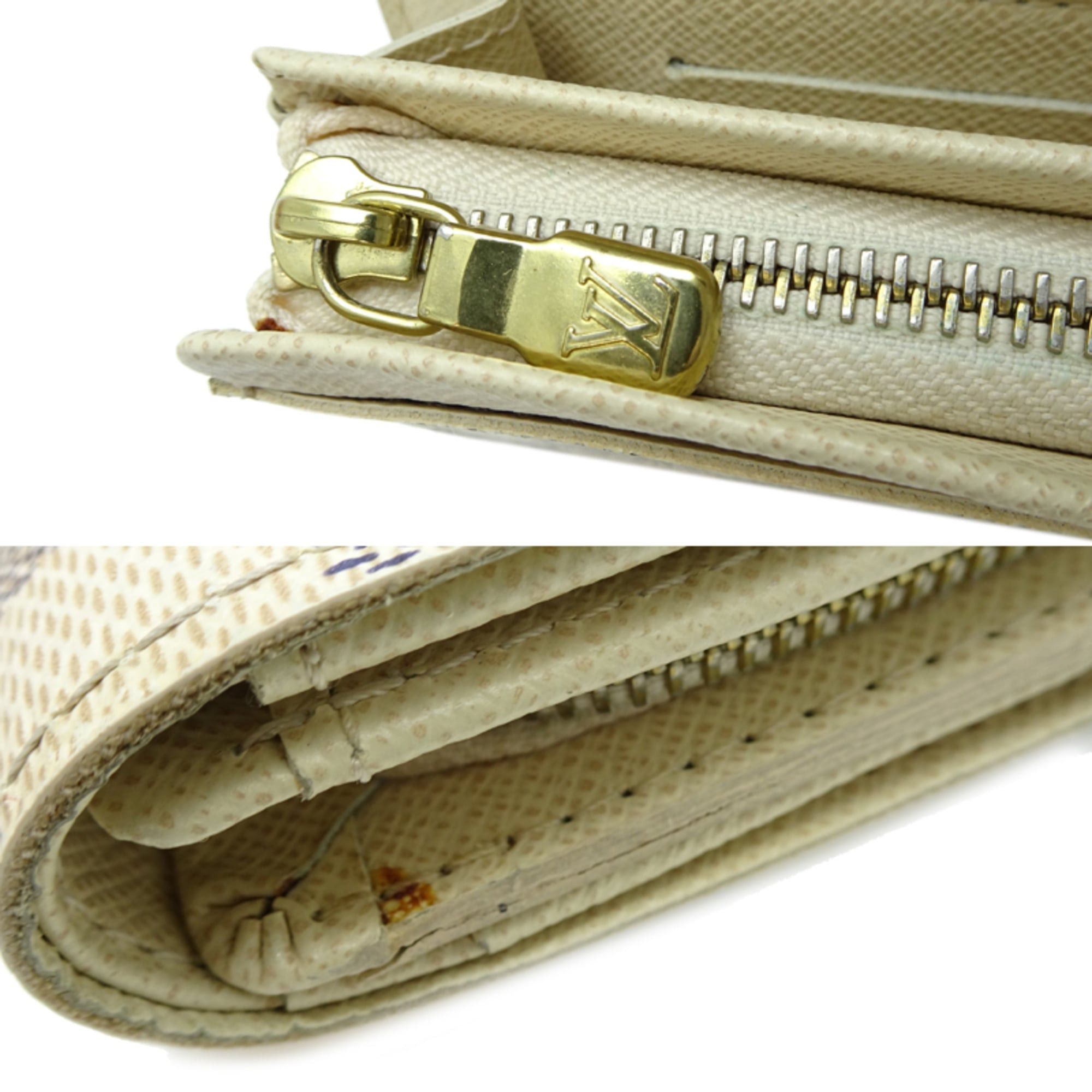 Louis Vuitton Louis Vuitton Portefeuille Tresor Women's Bifold Wallet N61744 (Discontinued) Damier Azur White Size ONE SIZE - 7 Thumbnail
