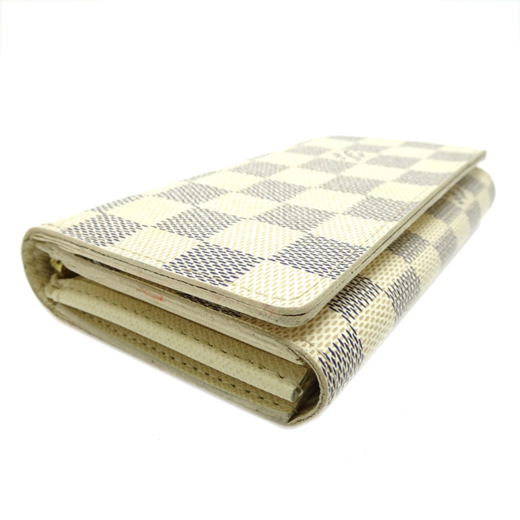 Louis Vuitton Louis Vuitton Portefeuille Tresor Women's Bifold Wallet N61744 (Discontinued) Damier Azur White Size ONE SIZE - 3 Thumbnail