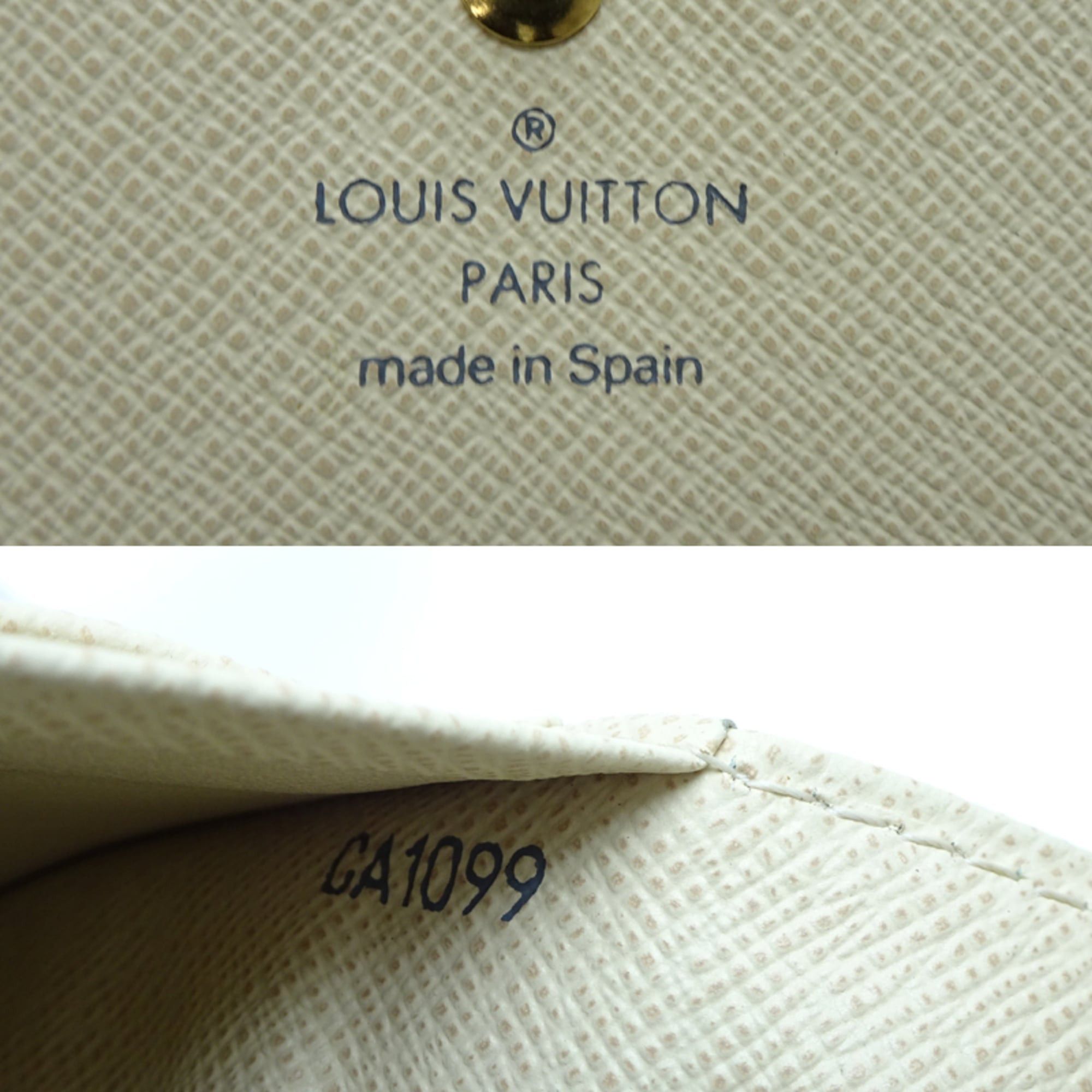 Louis Vuitton Louis Vuitton Portefeuille Tresor Women's Bifold Wallet N61744 (Discontinued) Damier Azur White Size ONE SIZE - 6 Thumbnail