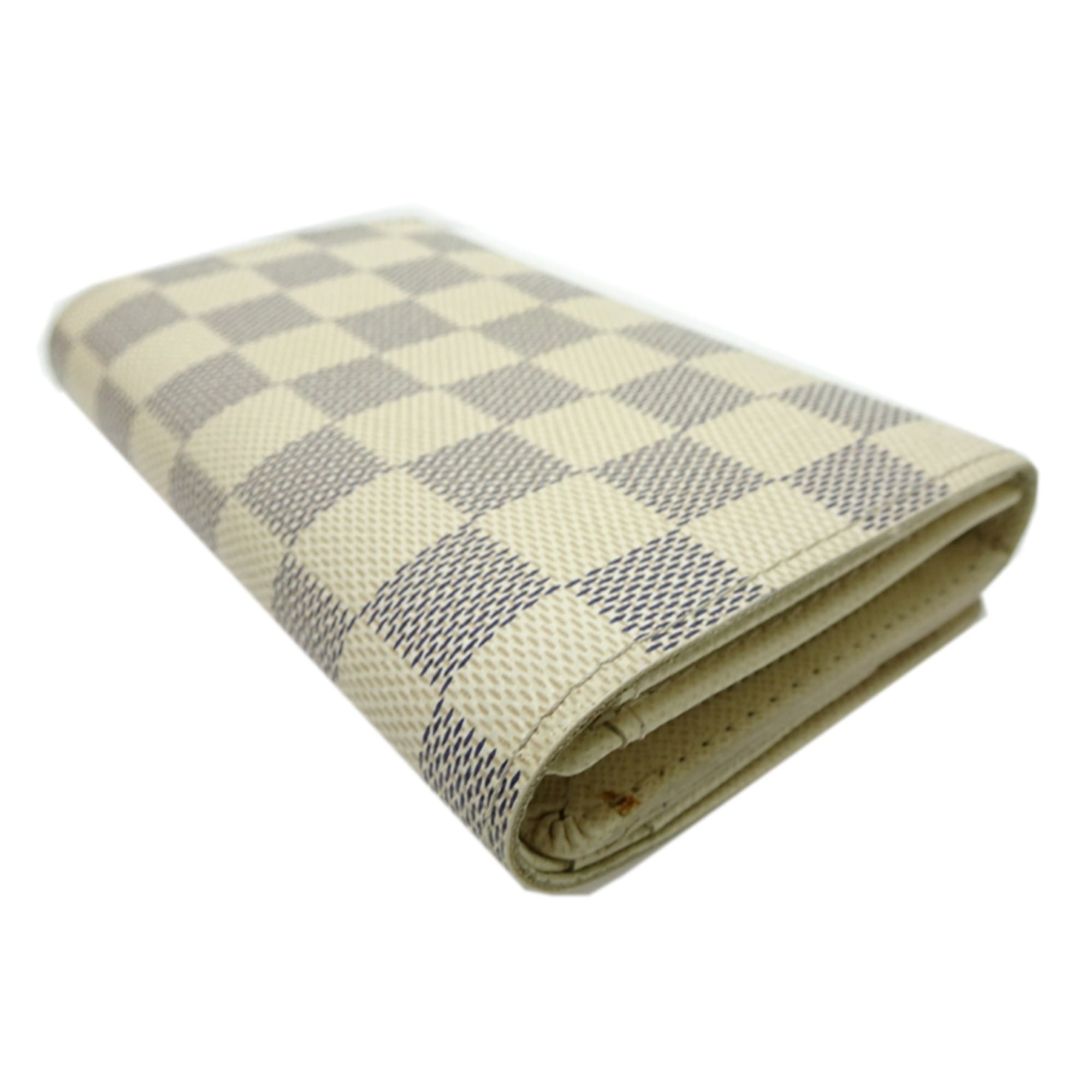 Louis Vuitton Louis Vuitton Portefeuille Tresor Women's Bifold Wallet N61744 (Discontinued) Damier Azur White Size ONE SIZE - 4 Thumbnail