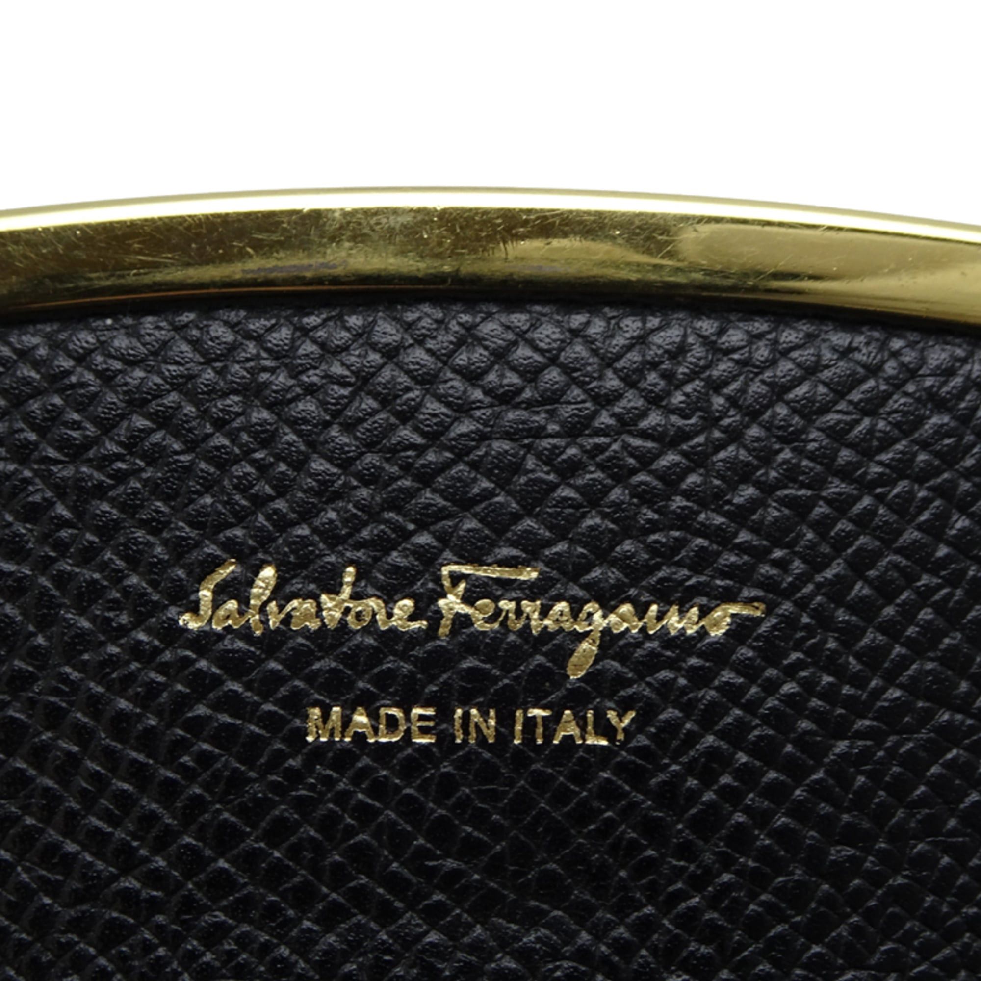 Salvatore Ferragamo Salvatore Ferragamo Gancini 6-Key Case, Women's and Men's, Black Leather, IR22D151 Size ONE SIZE - 6 Thumbnail