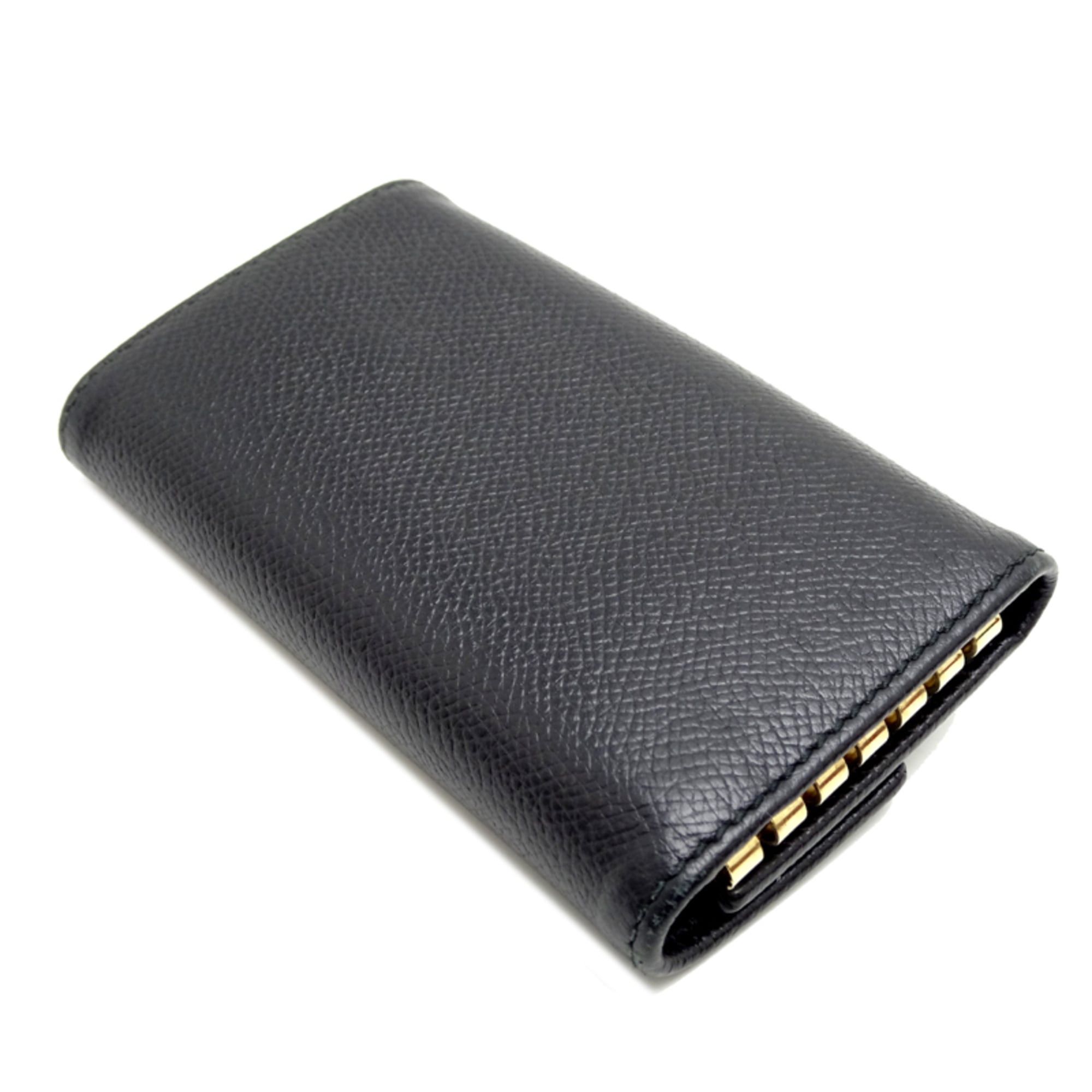 Salvatore Ferragamo Salvatore Ferragamo Gancini 6-Key Case, Women's and Men's, Black Leather, IR22D151 Size ONE SIZE - 4 Thumbnail