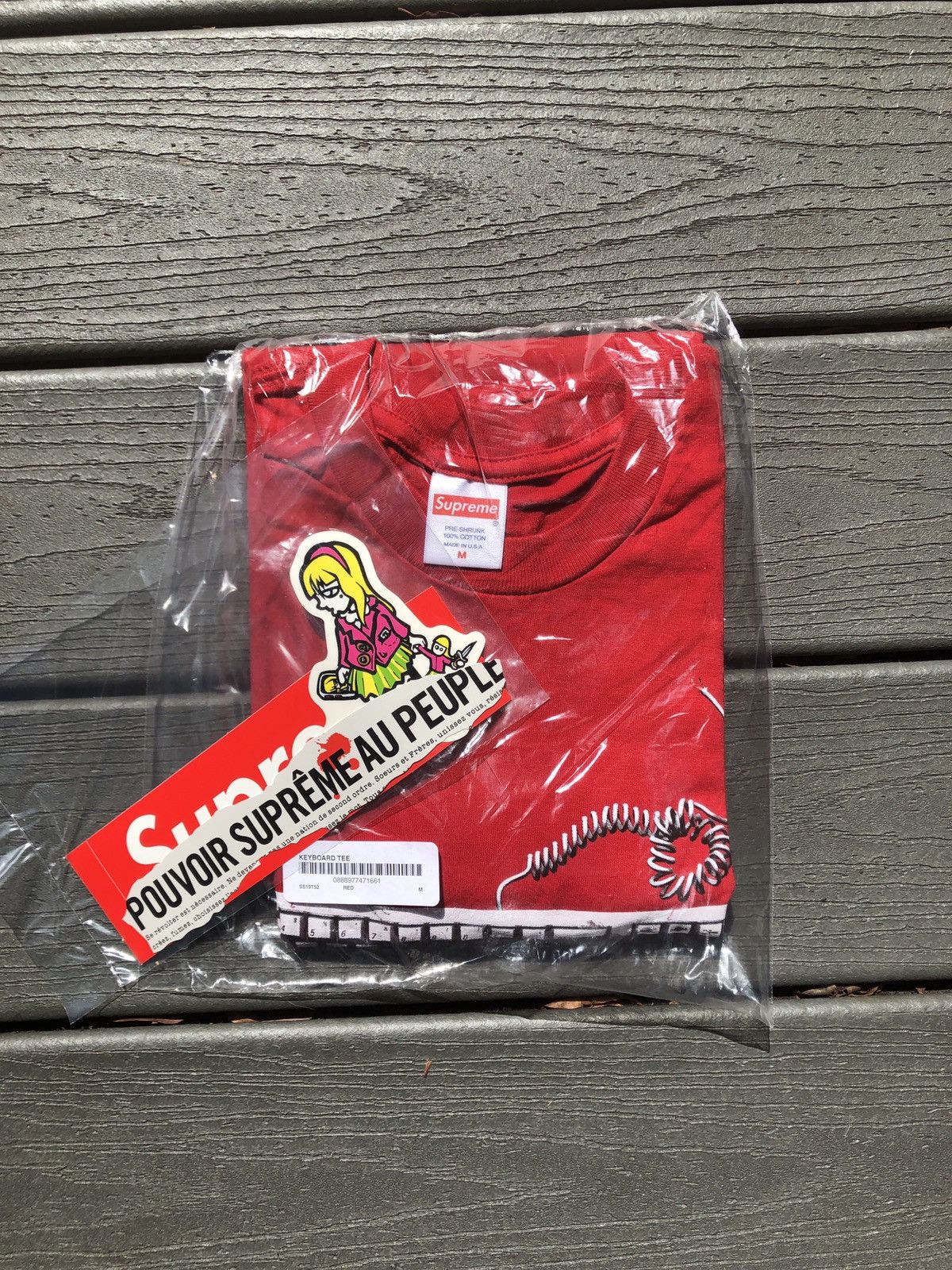 Supreme Keyboard Tee high quality in Red