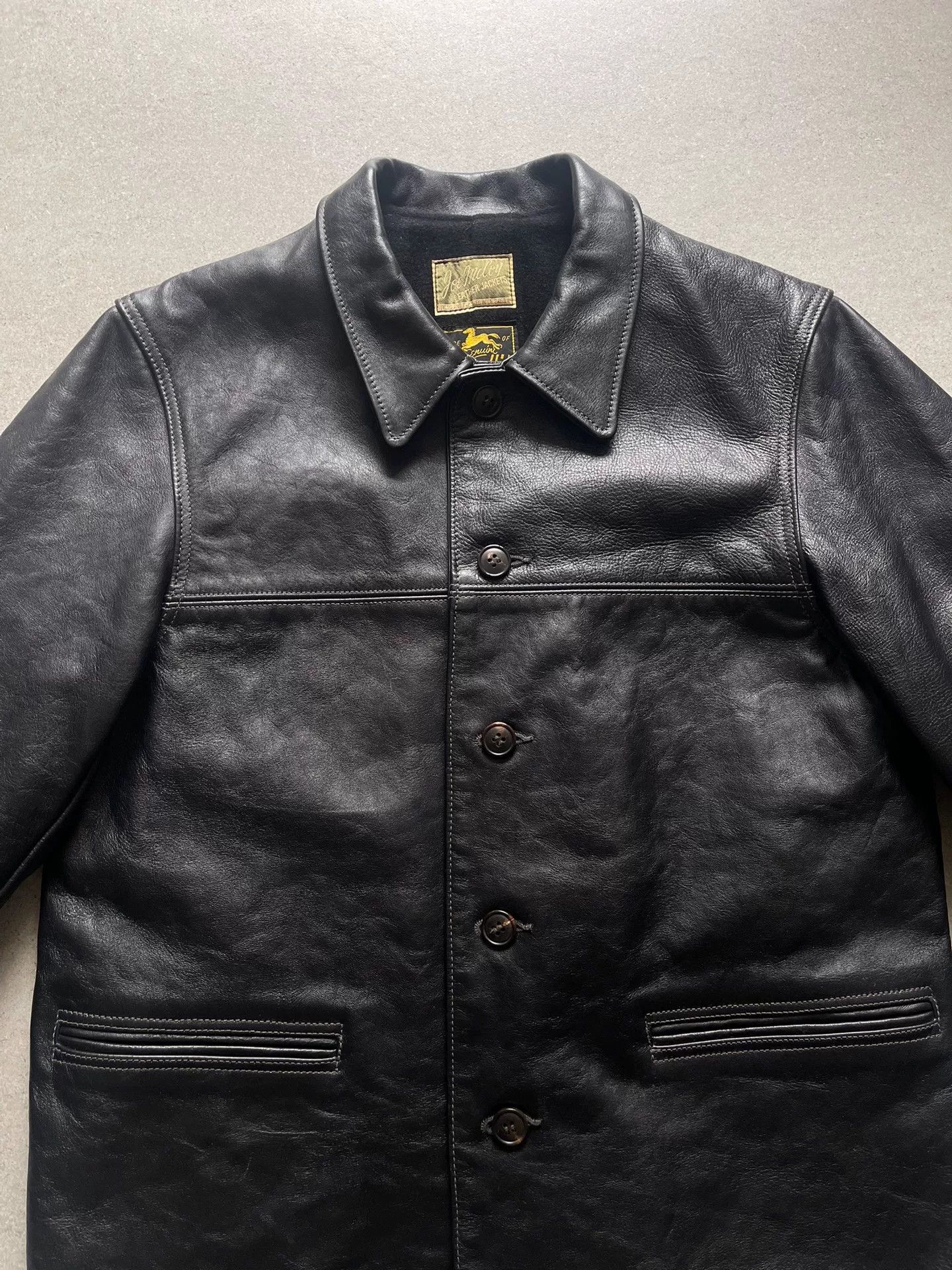 The Real McCoy's joe mccoy black leather car coat Size US L / EU 52-54 / 3 - 2 Thumbnail