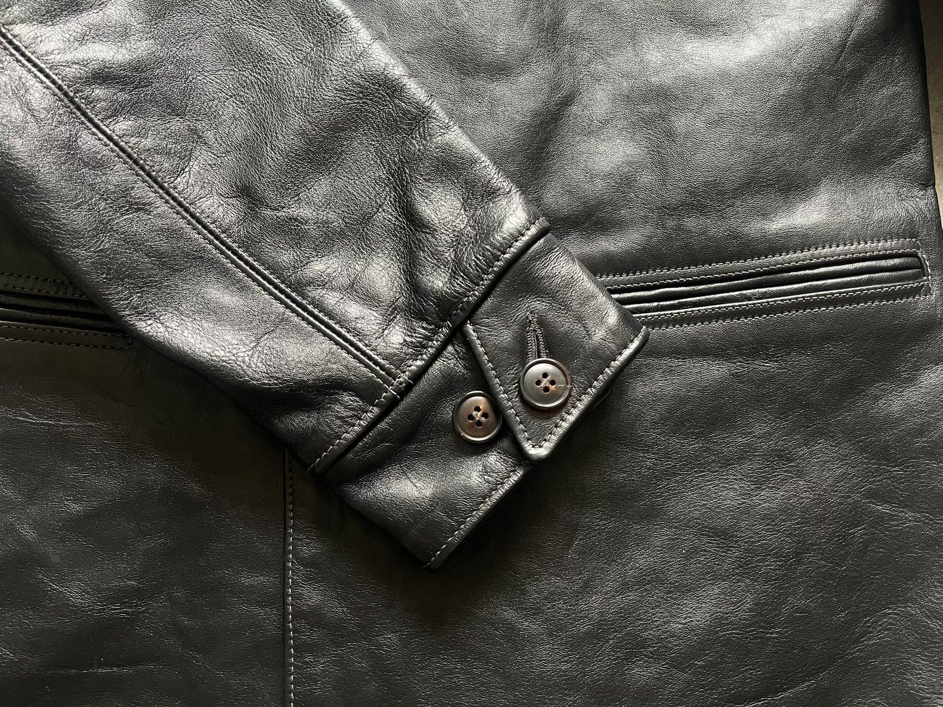 The Real McCoy's joe mccoy black leather car coat Size US L / EU 52-54 / 3 - 6 Thumbnail