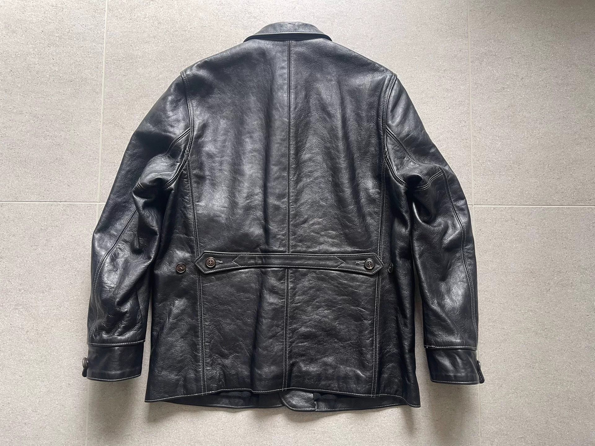 The Real McCoy's joe mccoy black leather car coat Size US L / EU 52-54 / 3 - 5 Thumbnail