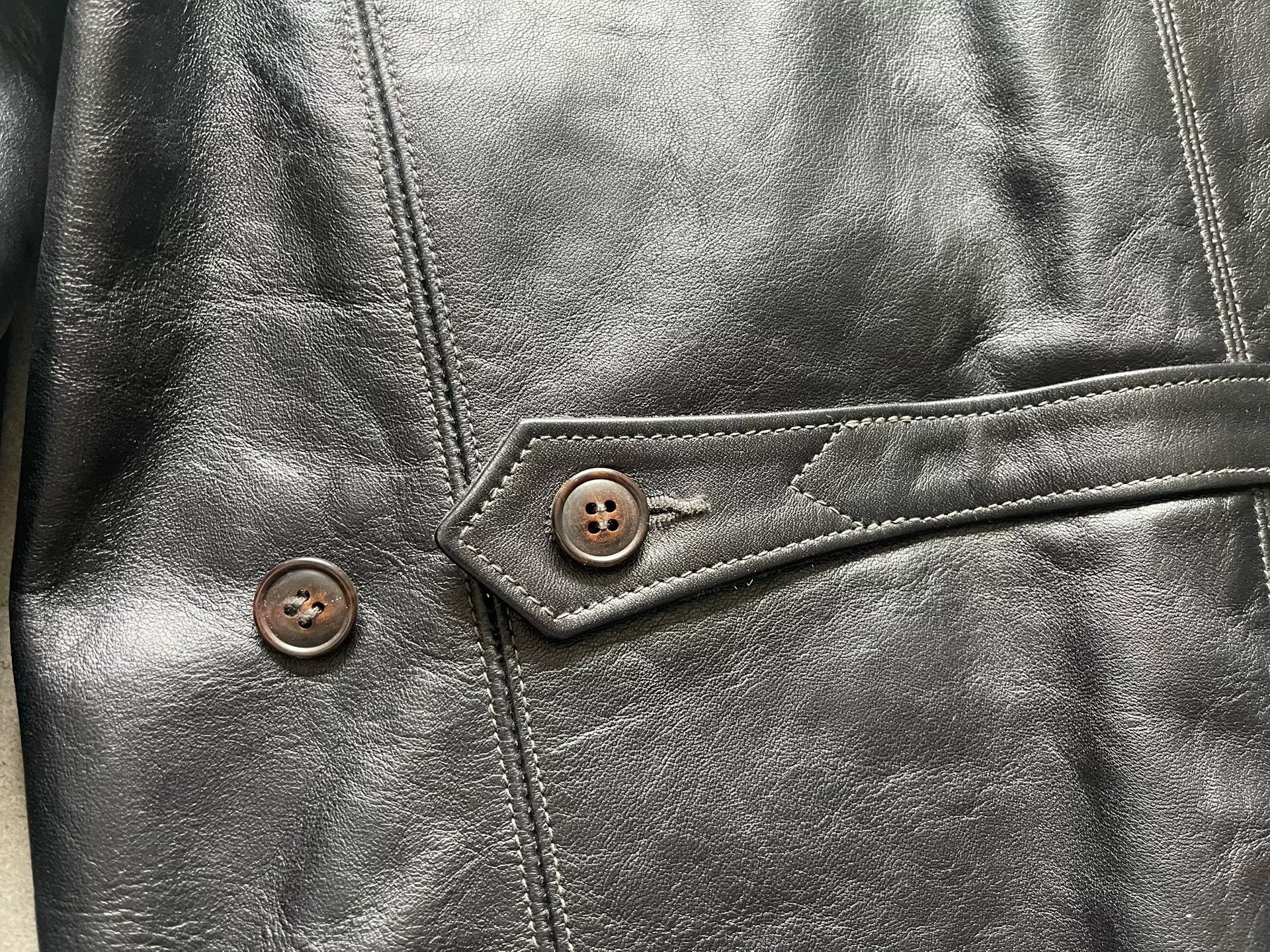 The Real McCoy's joe mccoy black leather car coat Size US L / EU 52-54 / 3 - 8 Thumbnail