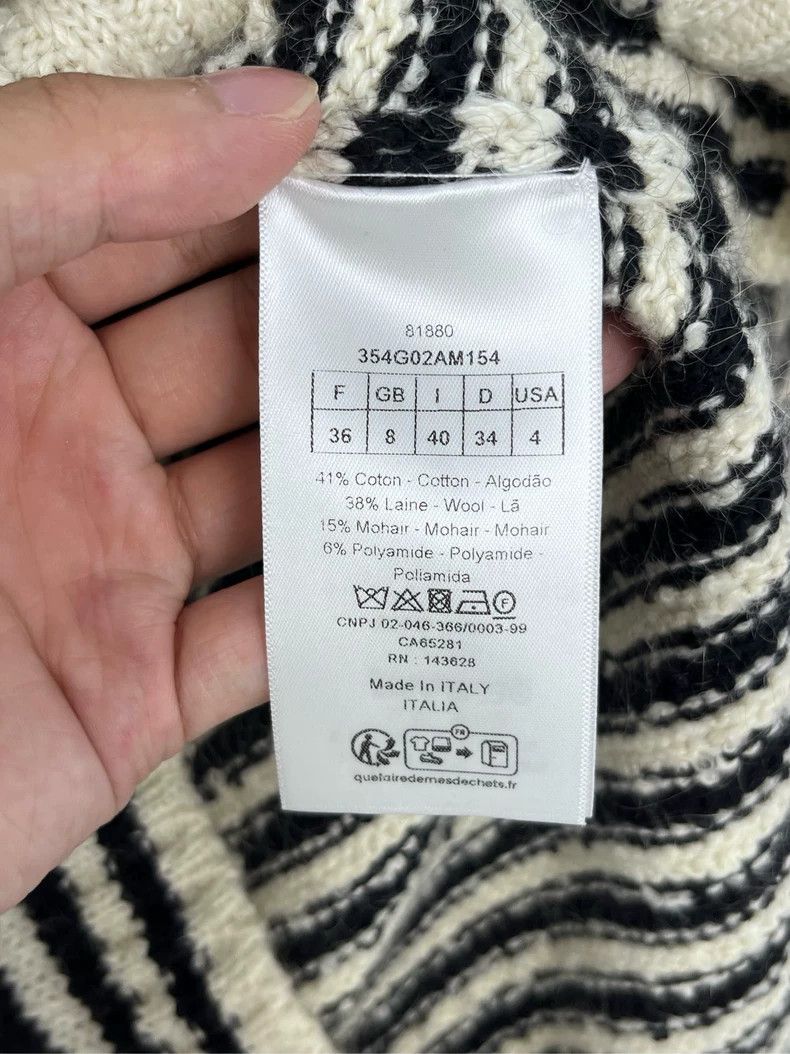 Dior Dior White Stripe Knit Cardigan Size US S / EU 44-46 / 1 - 5 Thumbnail