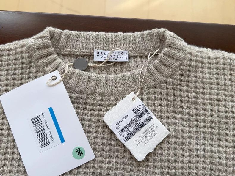 Brunello Cucinelli Brunello Cucinelli Short Cashmere Sweater Size US L / EU 52-54 / 3 - 2 Thumbnail