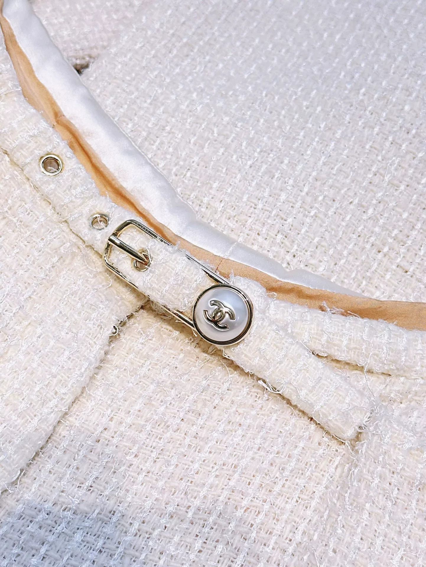 Chanel Chanel White Woven Wide-Leg Pants Size US 36 / EU 52 - 3 Thumbnail