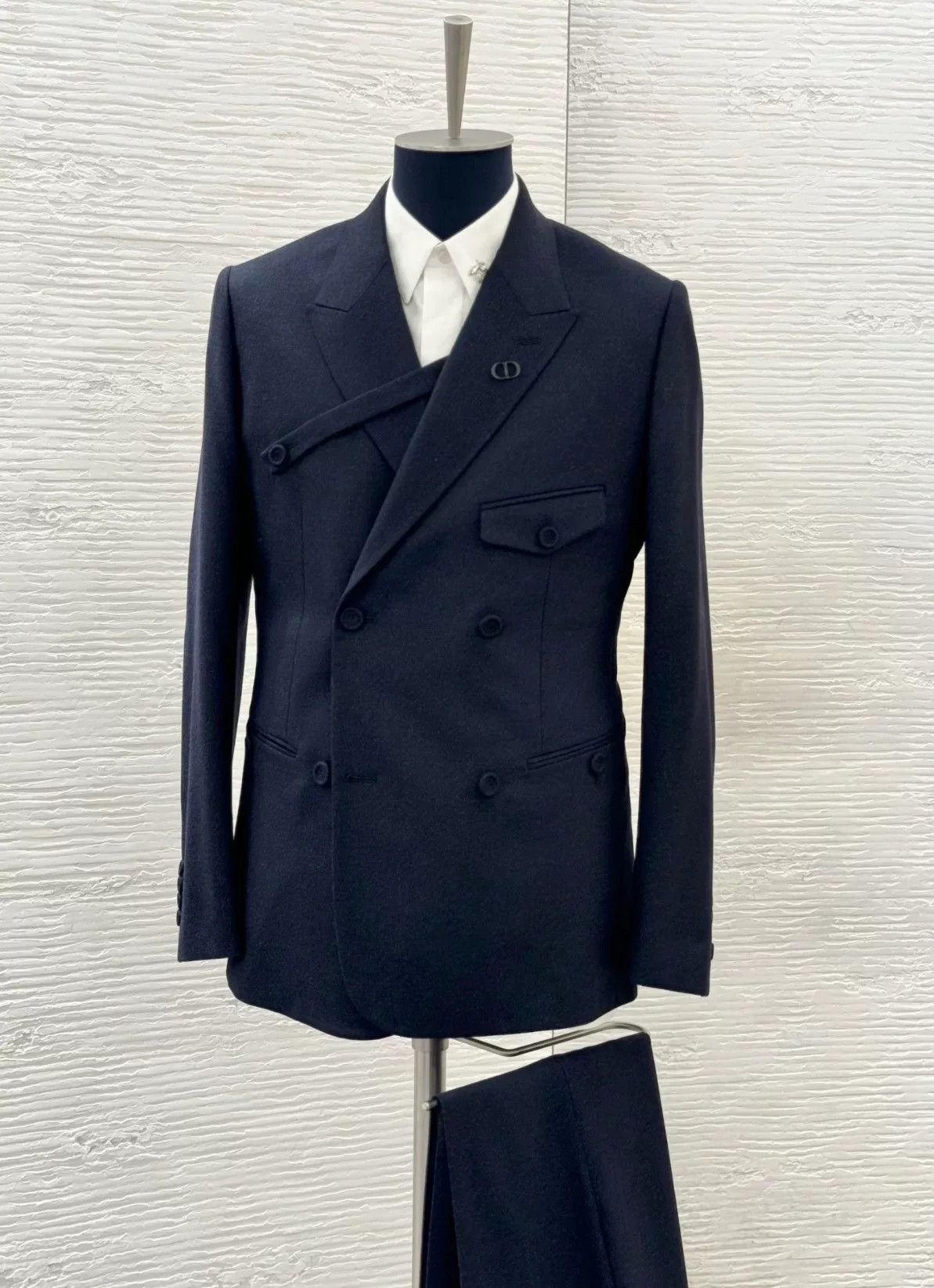 Dior Dior Navy Double-Breasted Suit Set Size US M / EU 48-50 / 2 - 8 Thumbnail