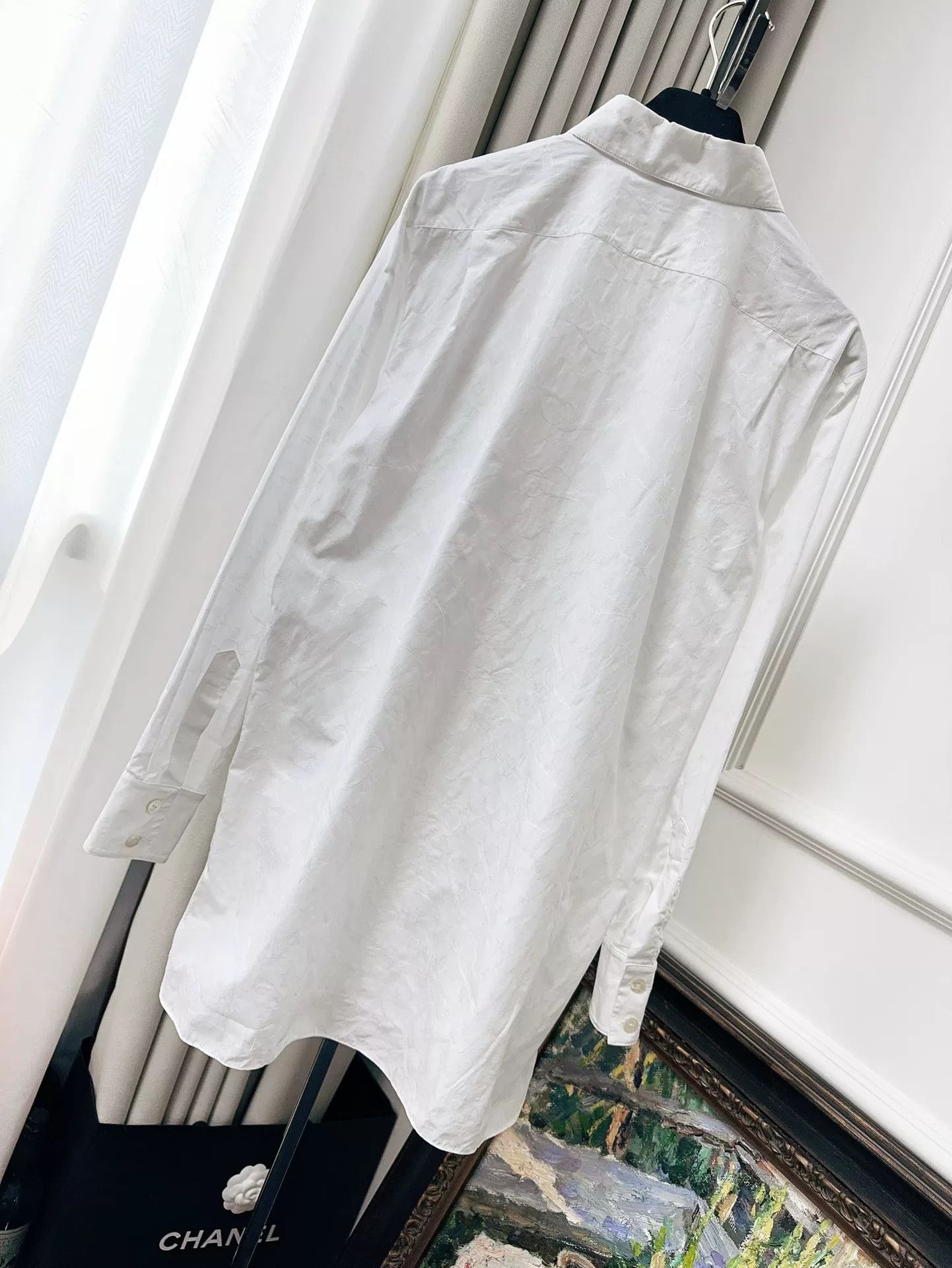 Chanel white long sleeve shirt with star logo Size US L / EU 52-54 / 3 - 2 Thumbnail