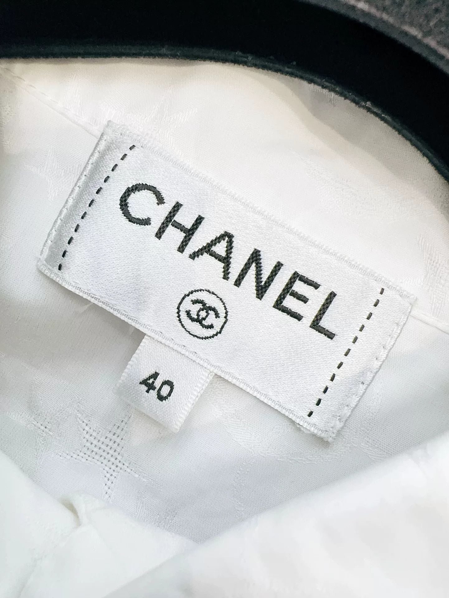 Chanel white long sleeve shirt with star logo Size US L / EU 52-54 / 3 - 7 Thumbnail