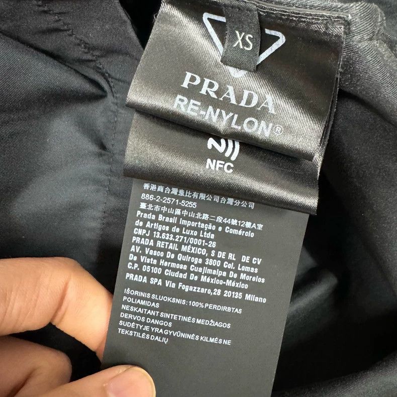 Prada Black Removable Logo Nylon Shirt Jacket