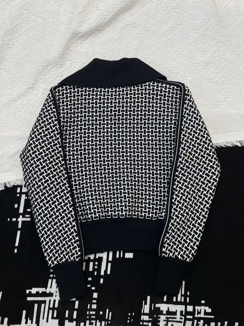 Hermes Hermes Black and White Lapel Jacket Size US M / EU 48-50 / 2 - 2 Thumbnail