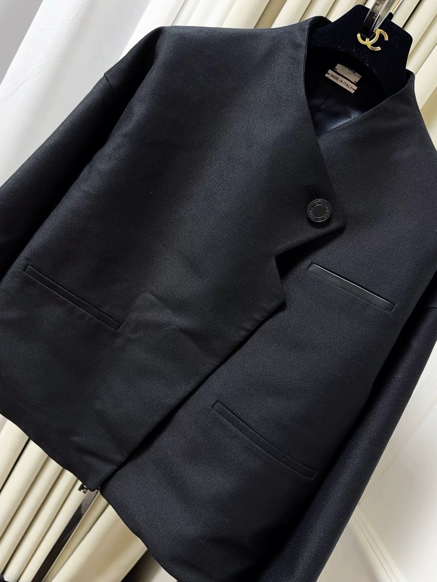 Hermes Hermes Black Lapel Jacket Coat Size US M / EU 48-50 / 2 - 3 Thumbnail
