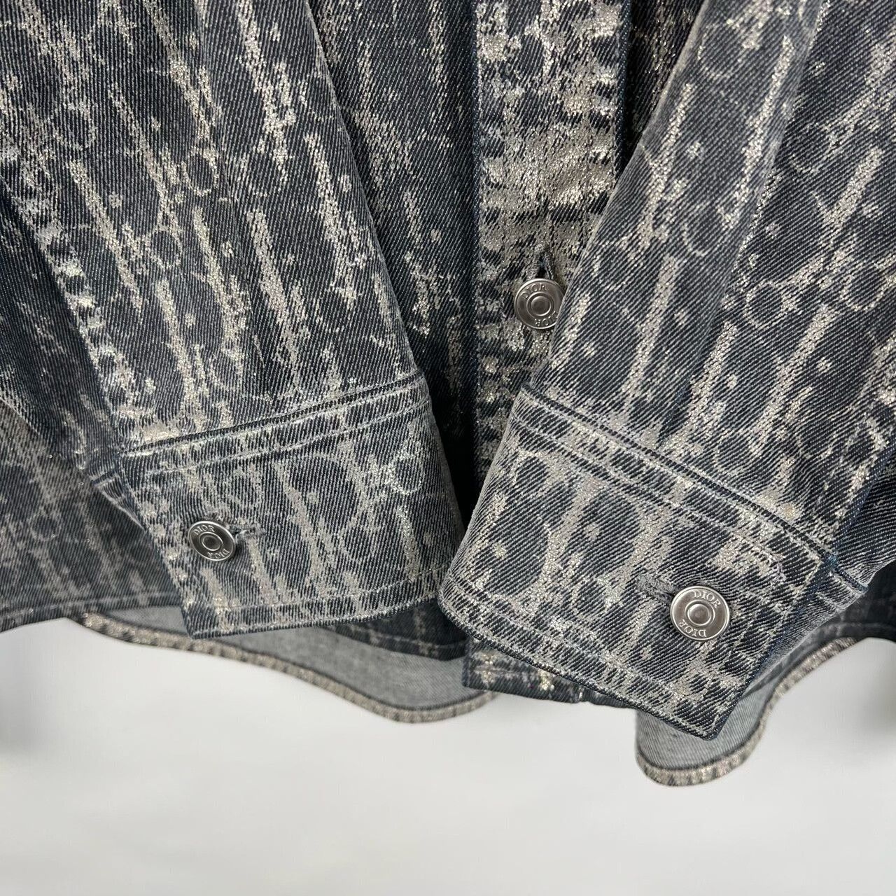 Dior Dior Logo Metallic Denim Shirt Size US S / EU 44-46 / 1 - 6 Thumbnail