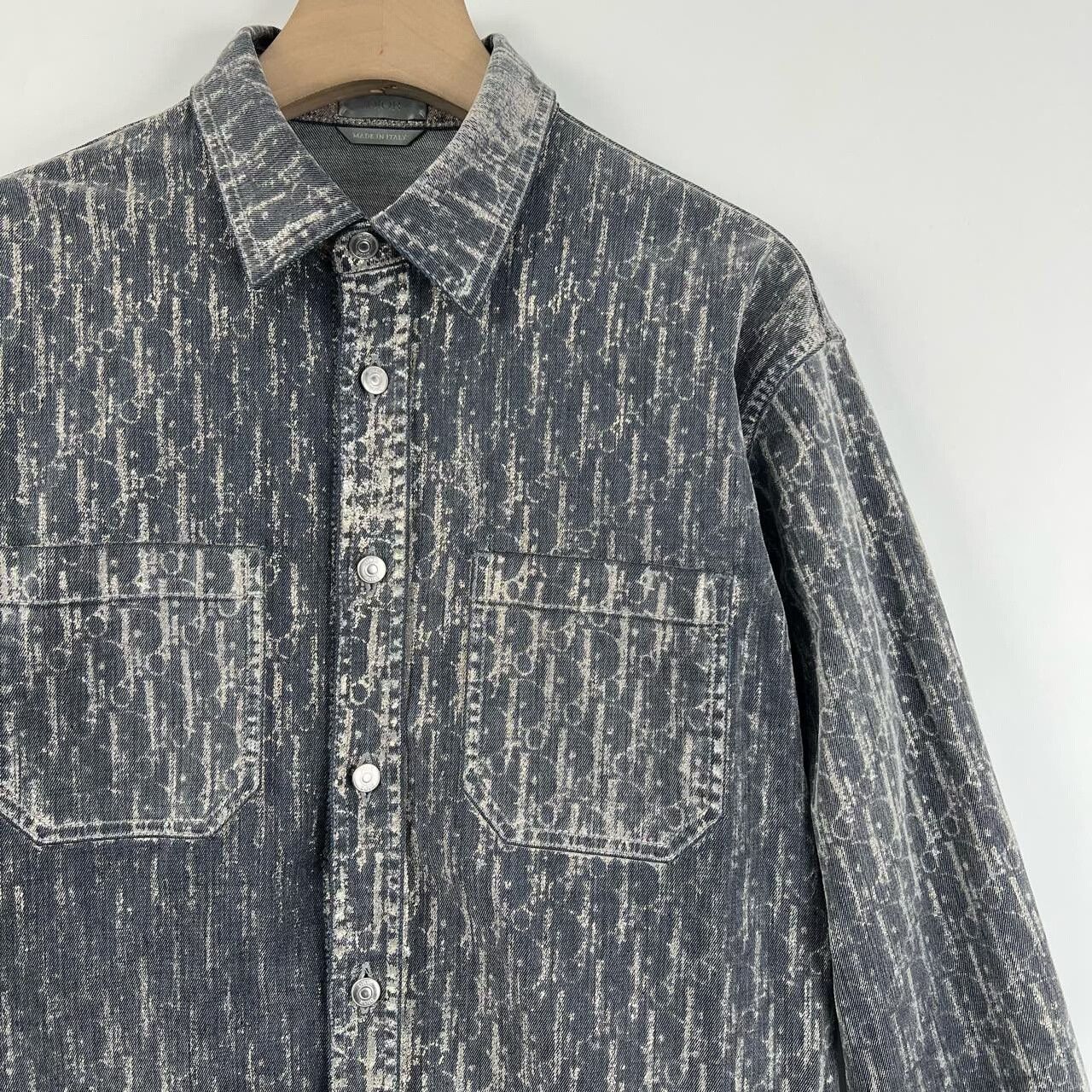 Dior Dior Logo Metallic Denim Shirt Size US S / EU 44-46 / 1 - 4 Thumbnail