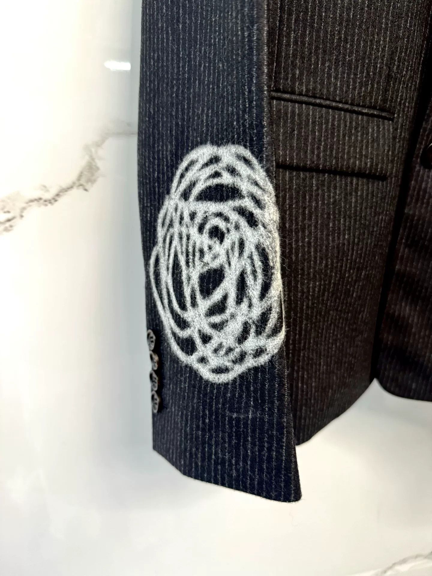 Dior Dior Homme 14FW Wool Stripe Blazer Size US S / EU 44-46 / 1 - 6 Thumbnail