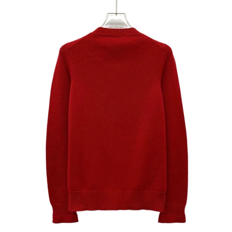 Chanel Chanel Red Cashmere Logo Cardigan Size US XS / EU 42 / 0 - 2 Thumbnail