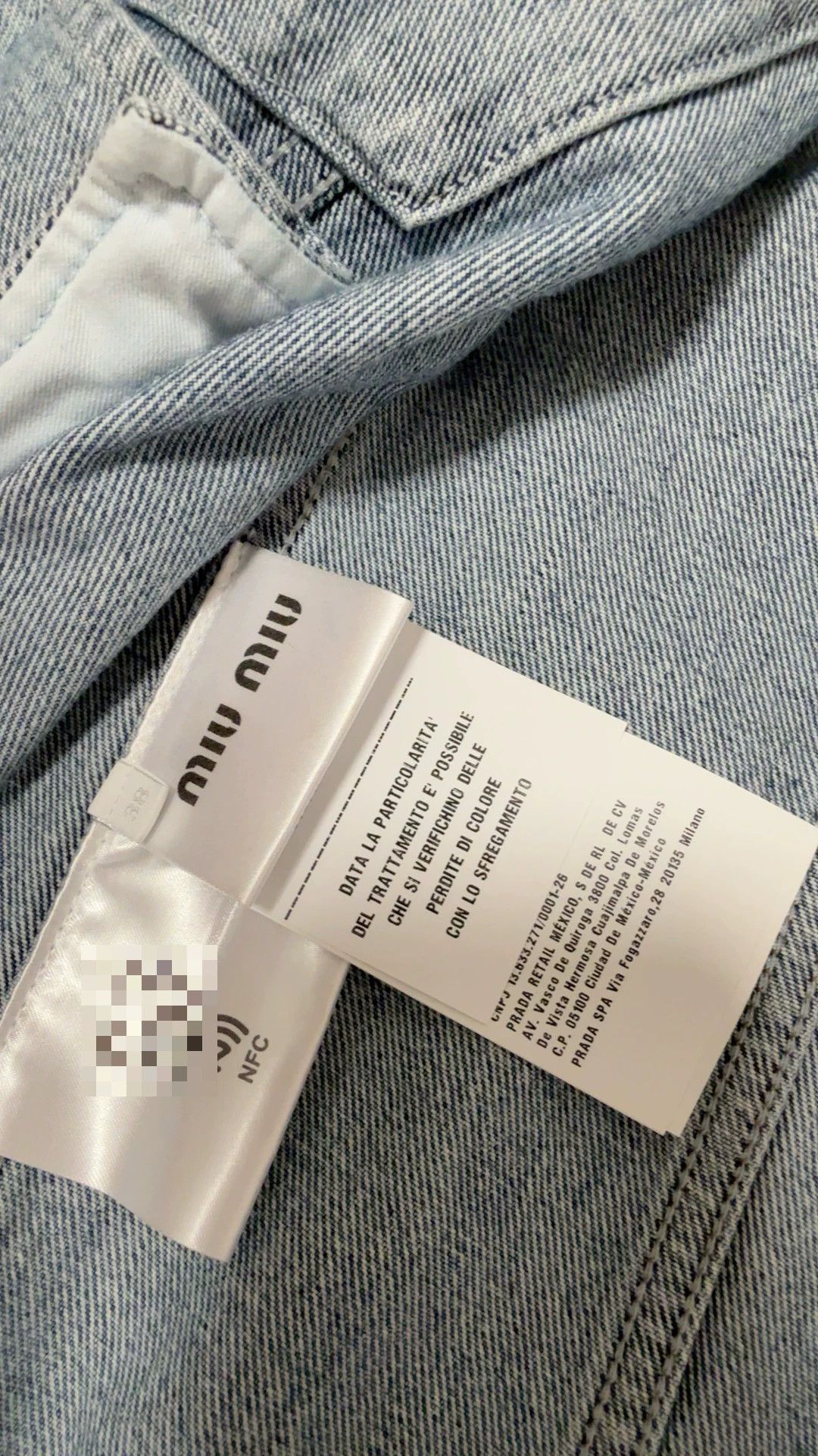 Miu Miu miu miu denim jacket with pearl details Size US M / EU 48-50 / 2 - 5 Thumbnail