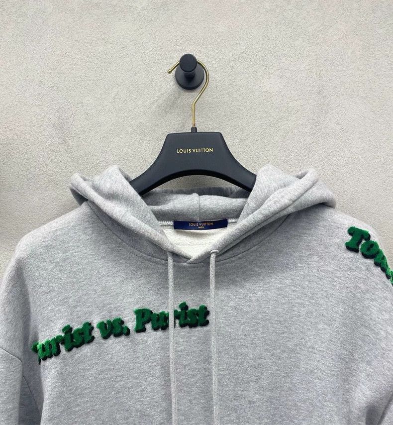 Louis Vuitton LV Gray Printed Hoodie Sweatshirt Size US L / EU 52-54 / 3 - 5 Thumbnail