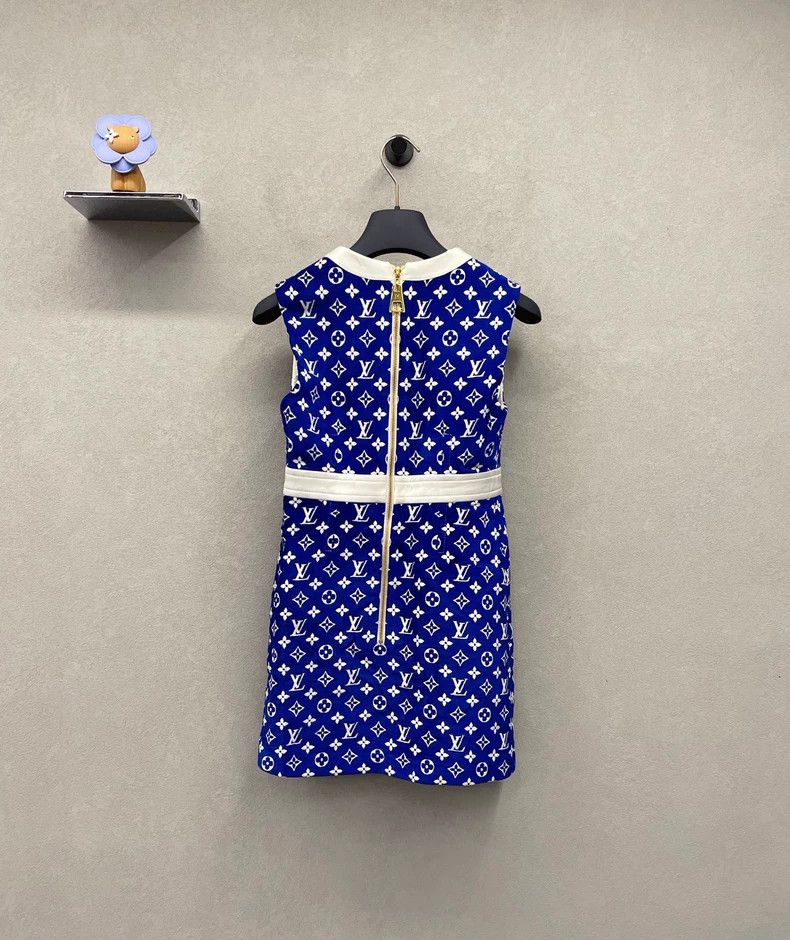 Louis Vuitton Louis Vuitton Blue Sleeveless Dress Size US S / EU 44-46 / 1 - 2 Thumbnail