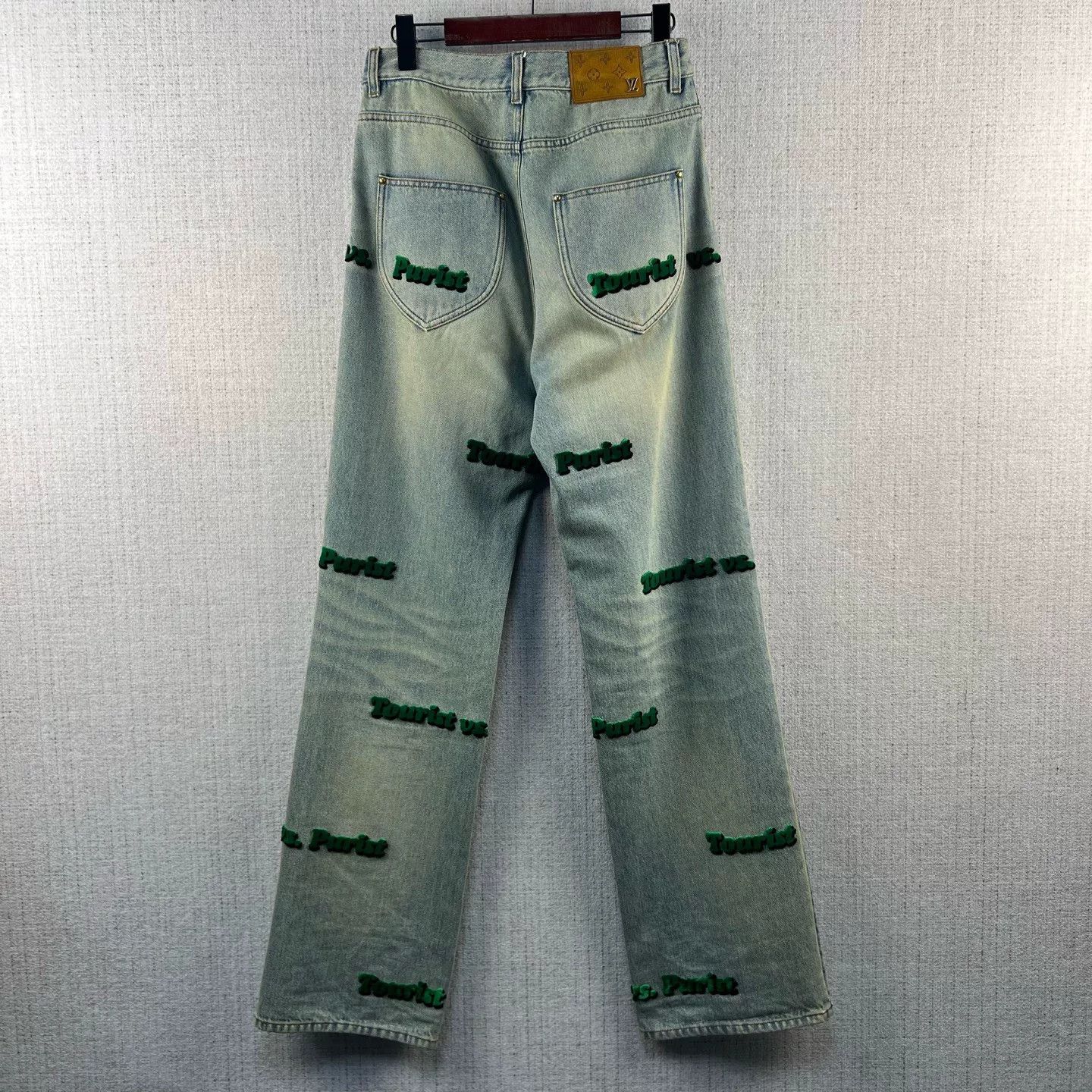 Louis Vuitton Louis Vuitton Flocked Logo Denim Pants Size US 29 - 3 Thumbnail