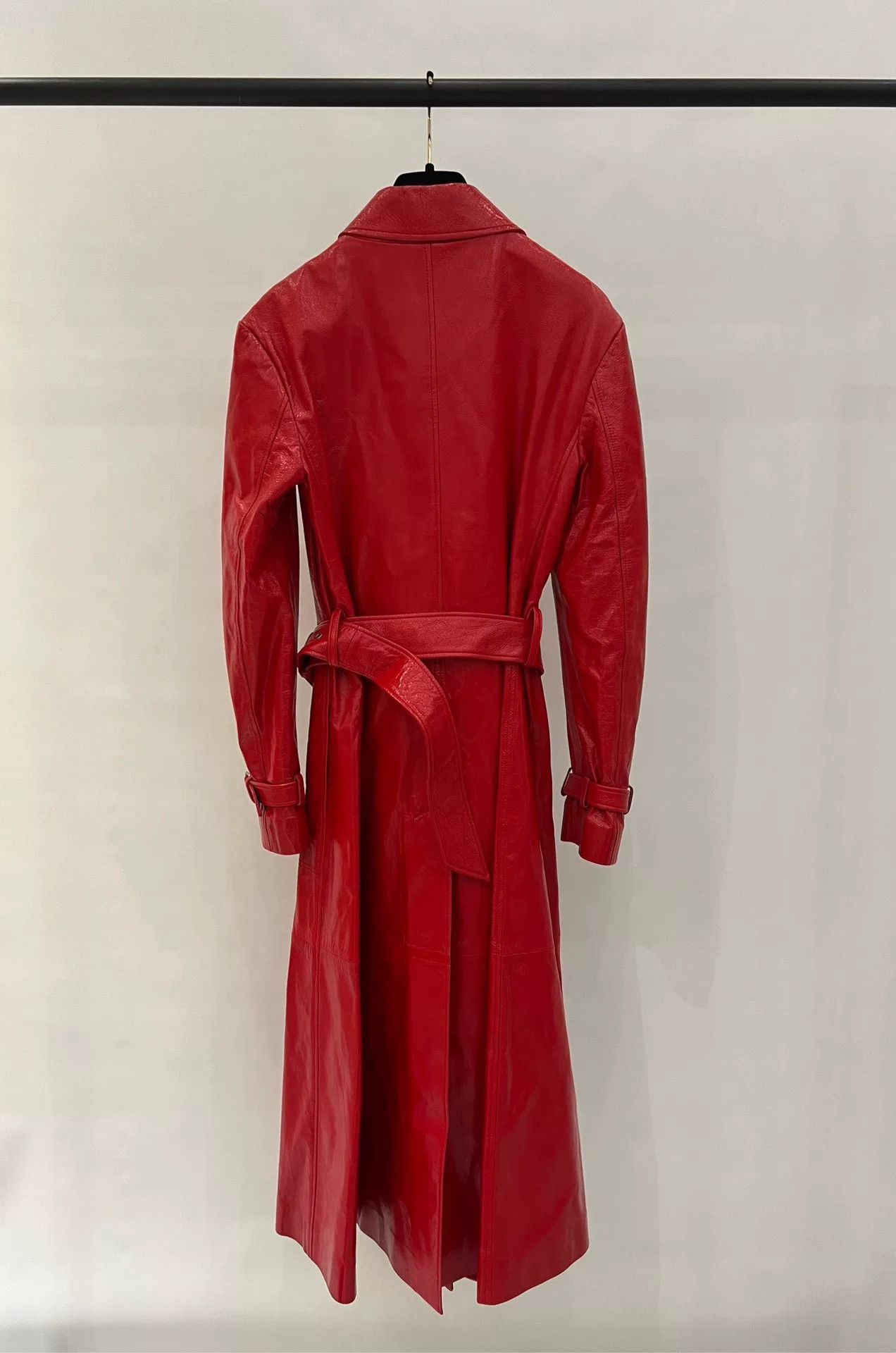 Dior dior red double-breasted leather coat Size US S / EU 44-46 / 1 - 2 Thumbnail