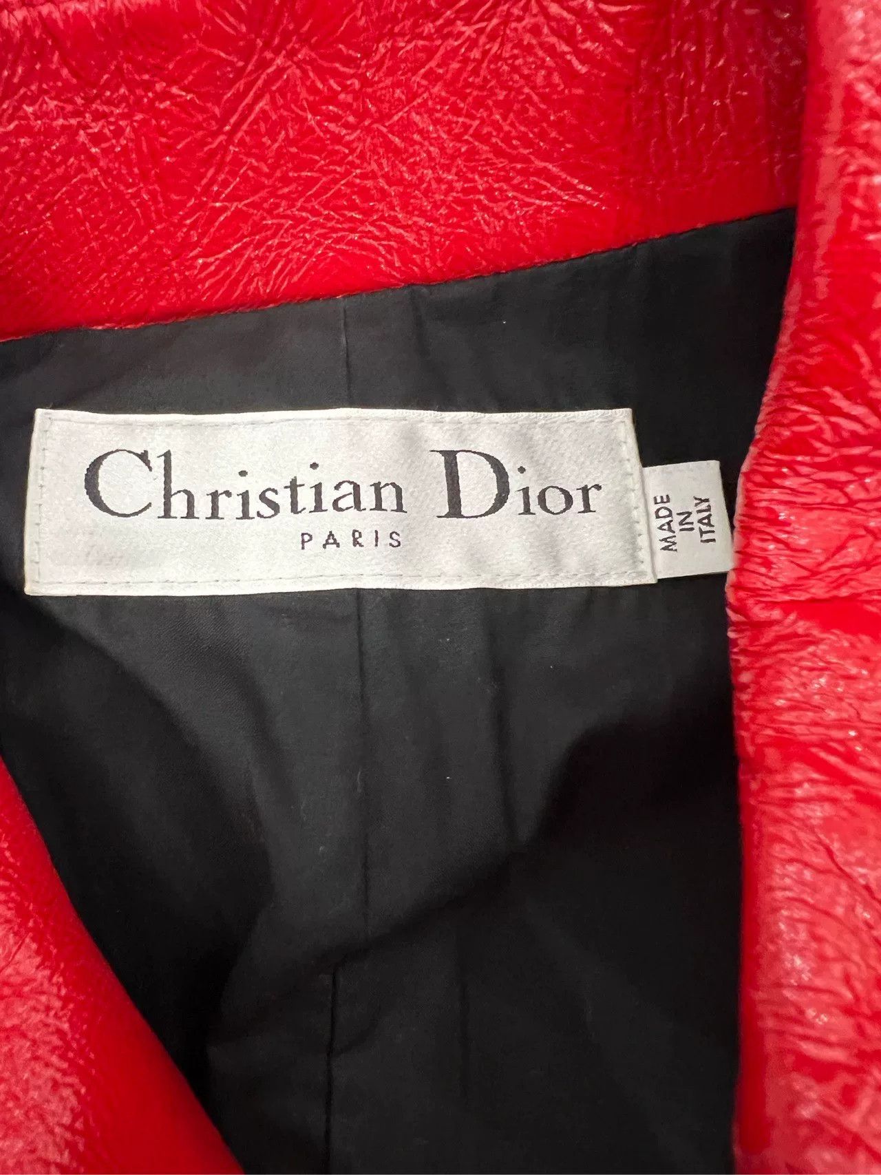 Dior dior red double-breasted leather coat Size US S / EU 44-46 / 1 - 4 Thumbnail