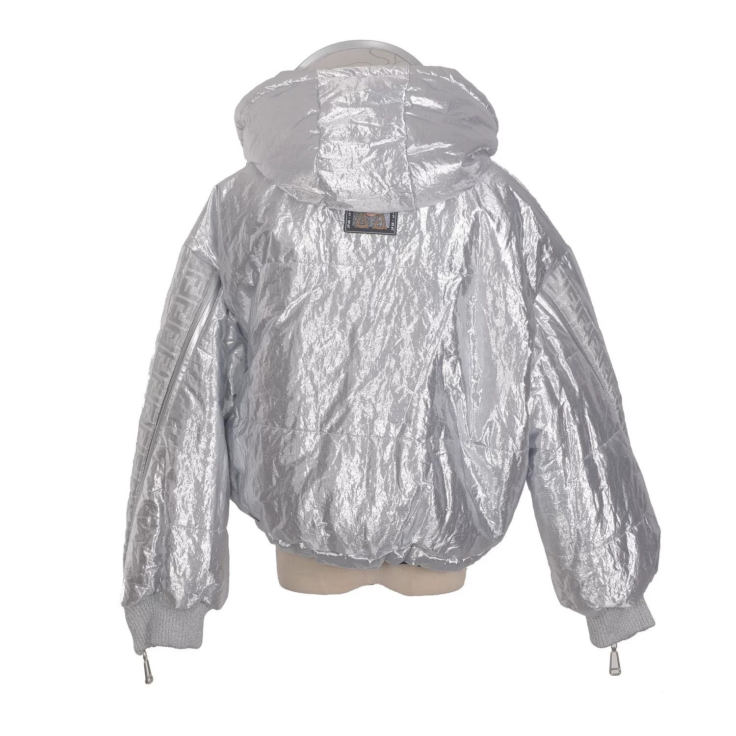 Fendi fendi silver down jacket with unique design Size US M / EU 48-50 / 2 - 6 Thumbnail