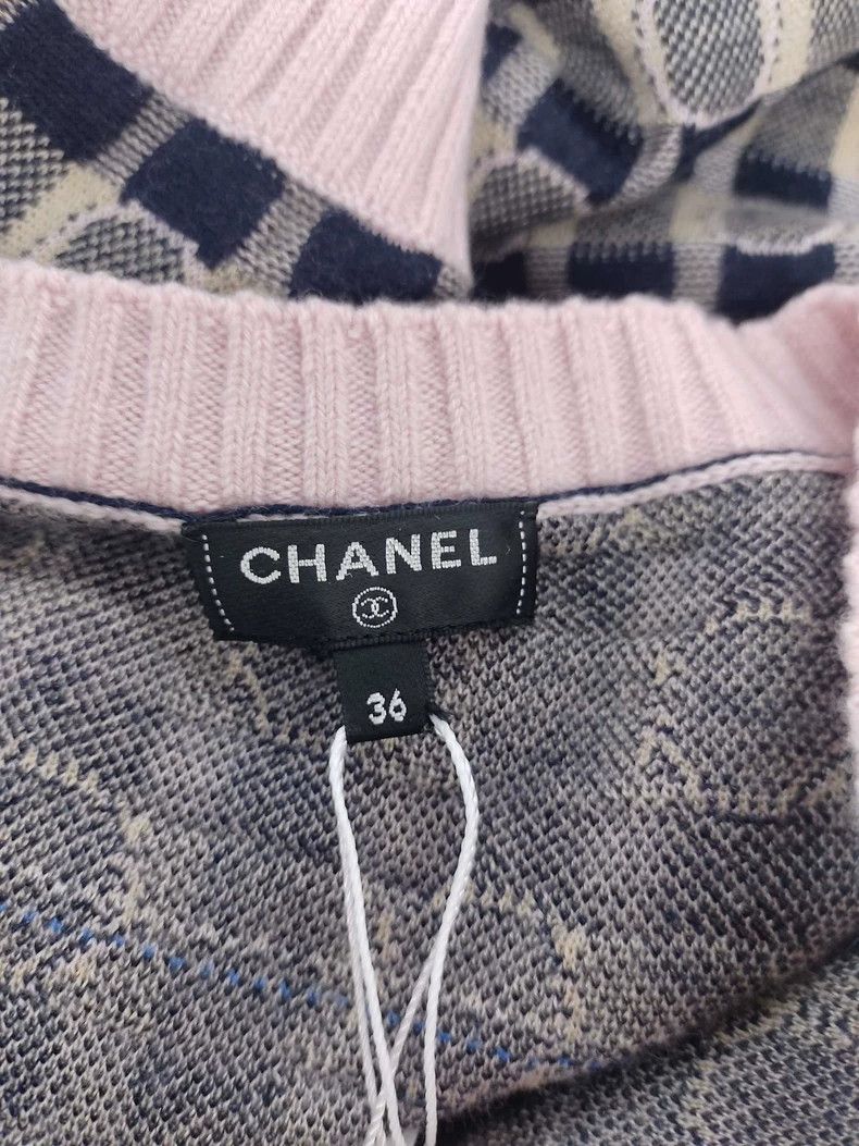 Chanel Chanel Short Sleeve Checkered Dress Size US 36 / EU 52 - 3 Thumbnail