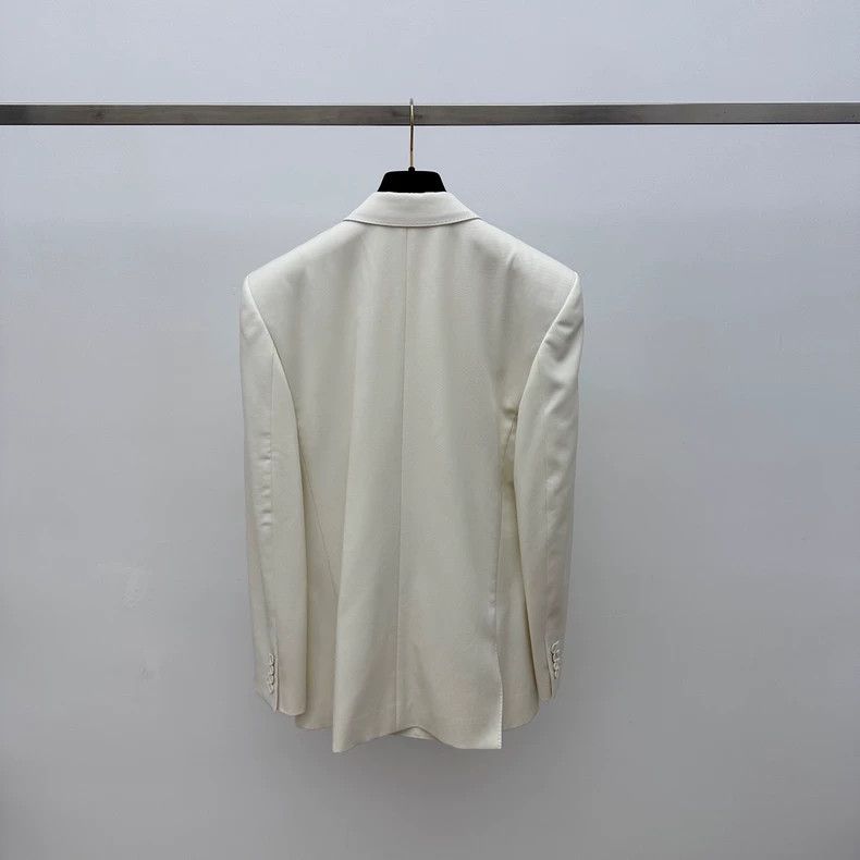Saint Laurent Paris Saint Laurent 2024 White Blazer Size 38 Size US L / EU 52-54 / 3 - 3 Thumbnail