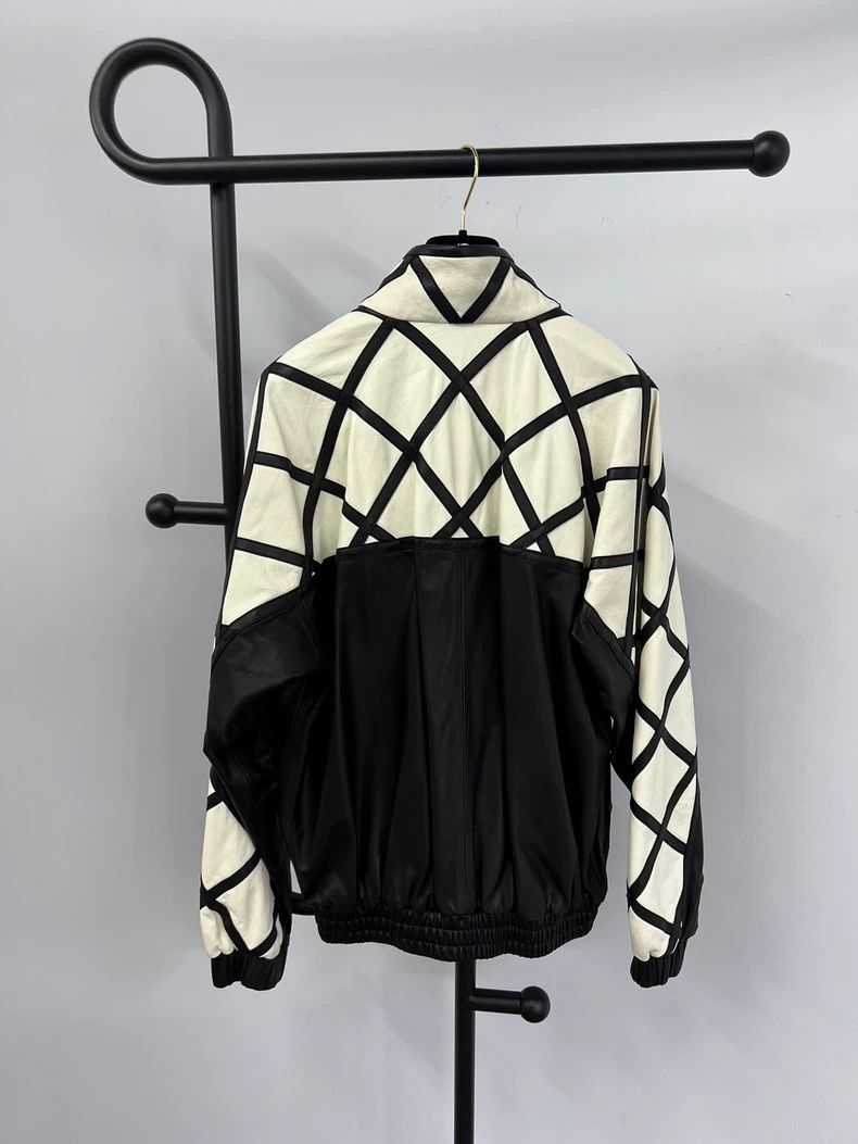 Gucci Gucci Black White Leather Jacket Size US S / EU 44-46 / 1 - 3 Thumbnail