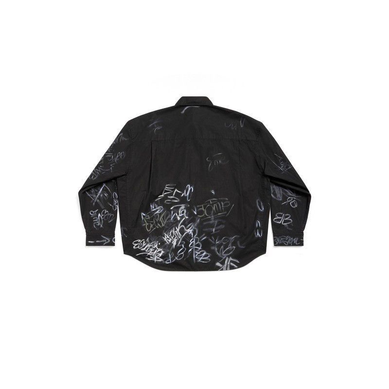 Balenciaga Graffiti Shirt Oversized in Black Size US S / EU 44-46 / 1 - 2 Thumbnail
