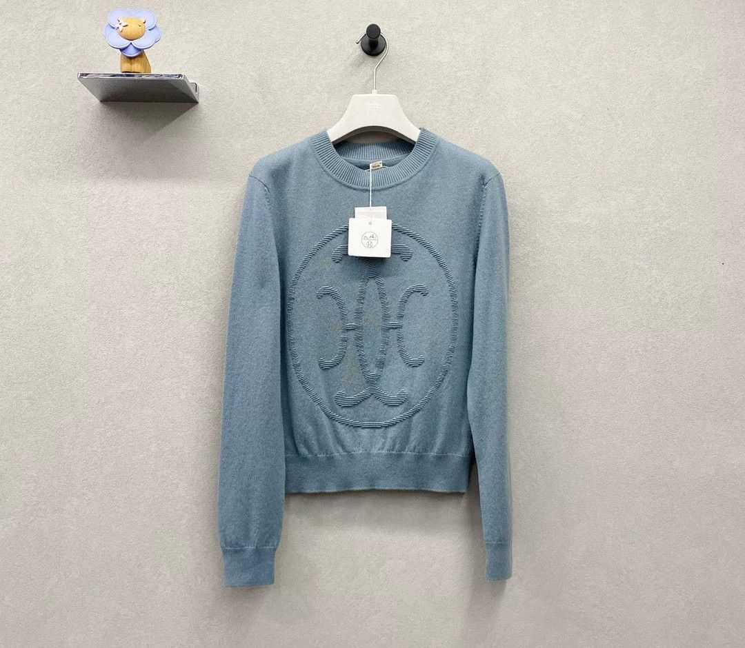 Hermes Hermes Blue Knit Sweater Size 38 Size US S / EU 44-46 / 1 - 2 Thumbnail