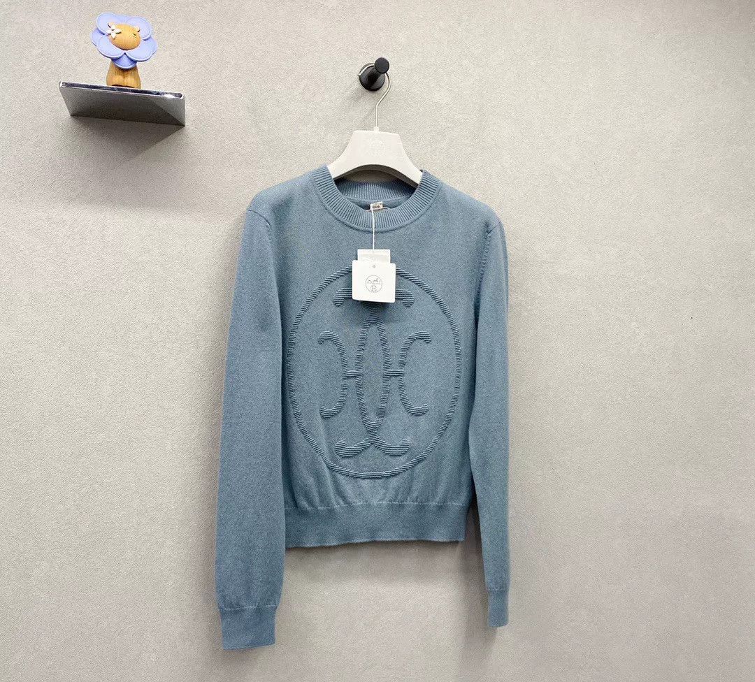 Hermes Hermes Blue Knit Sweater Size 38 Size US S / EU 44-46 / 1 - 4 Thumbnail