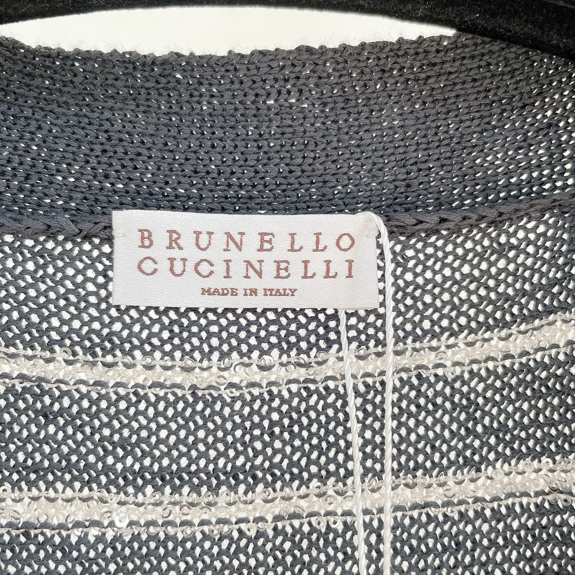 Brunello Cucinelli Brunello Cucinelli Striped Sequin Cardigan Size US XS / EU 42 / 0 - 6 Thumbnail