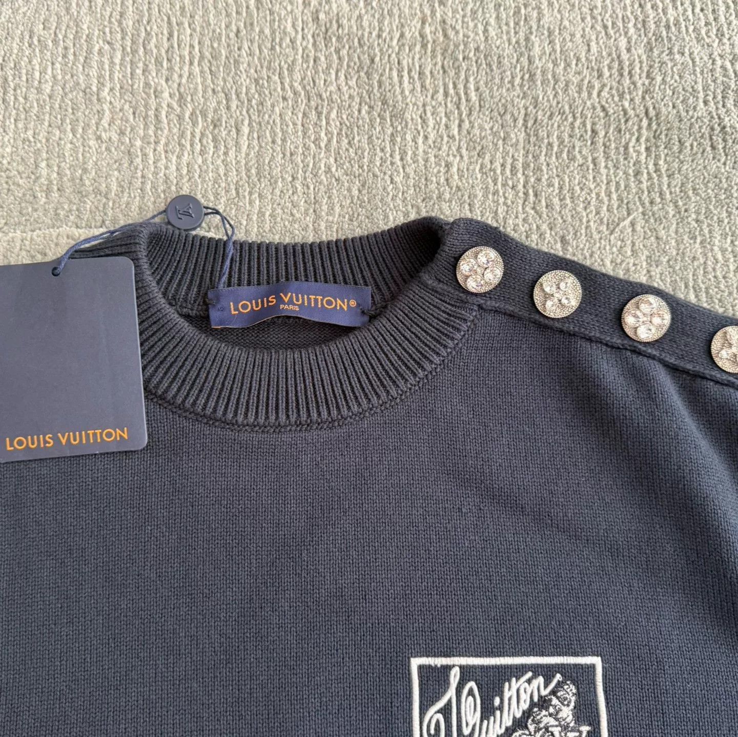 Louis Vuitton Louis Vuitton SS24 Logo Embroidered Sweater Size US M / EU 48-50 / 2 - 2 Thumbnail