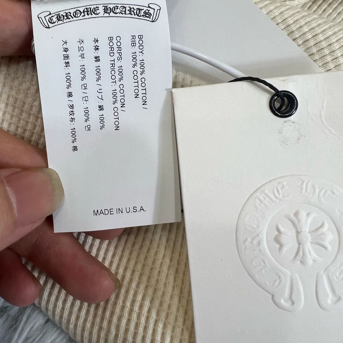 Chrome Hearts Chrome Hearts Waffle Knit Long Sleeve Top Size US S / EU 44-46 / 1 - 5 Thumbnail