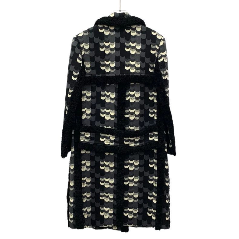 Prada Prada Wool Printed Double-Breasted Coat Size US S / EU 44-46 / 1 - 2 Thumbnail