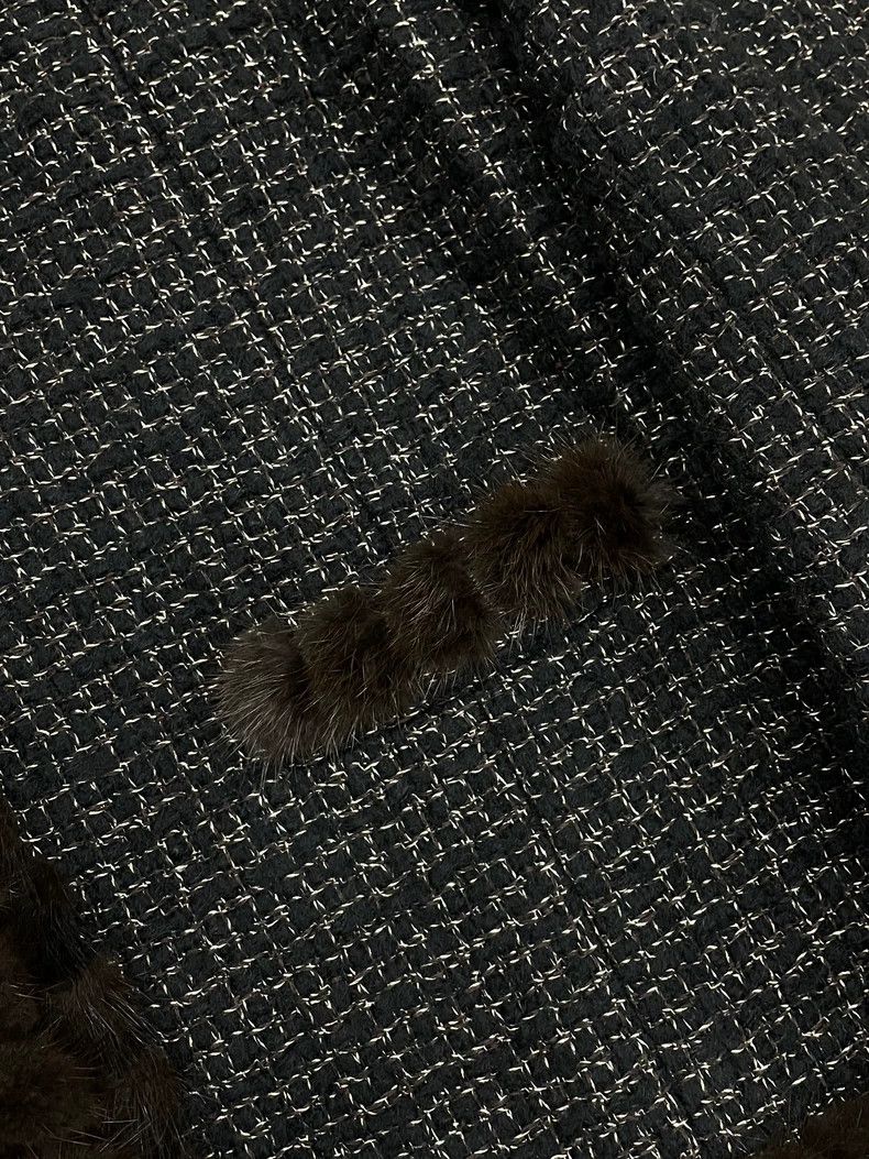 Chanel Chanel Vintage Mink Tweed Jacket Size US S / EU 44-46 / 1 - 7 Thumbnail