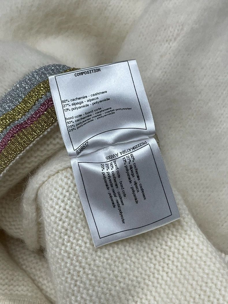 Chanel Chanel White Metallic Trim Fuzzy Mini Skirt Size US 36 / EU 52 - 6 Thumbnail