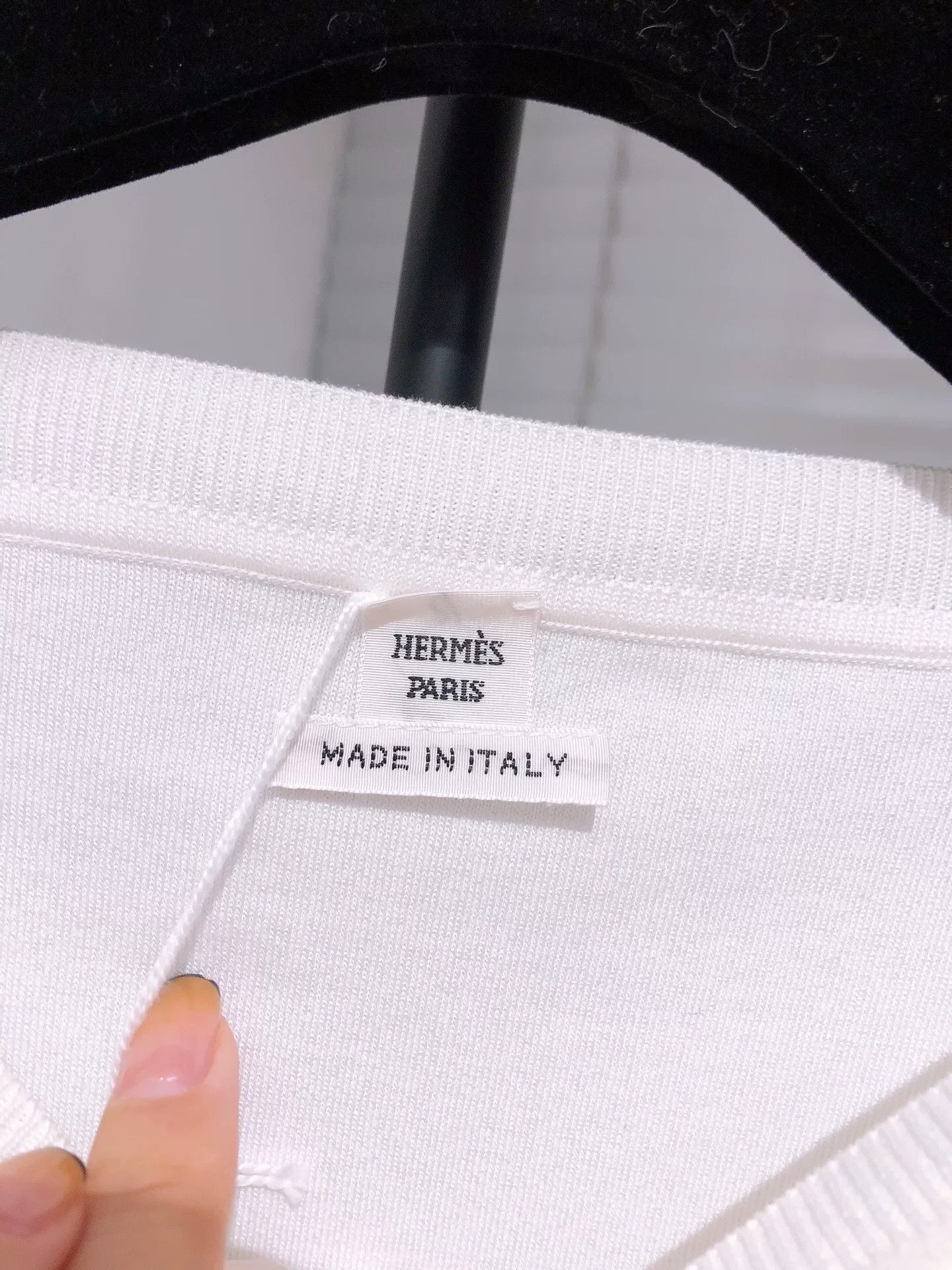 Hermes Hermes White Jacquard Embroidered Sweater Size US XL / EU 56 / 4 - 7 Thumbnail